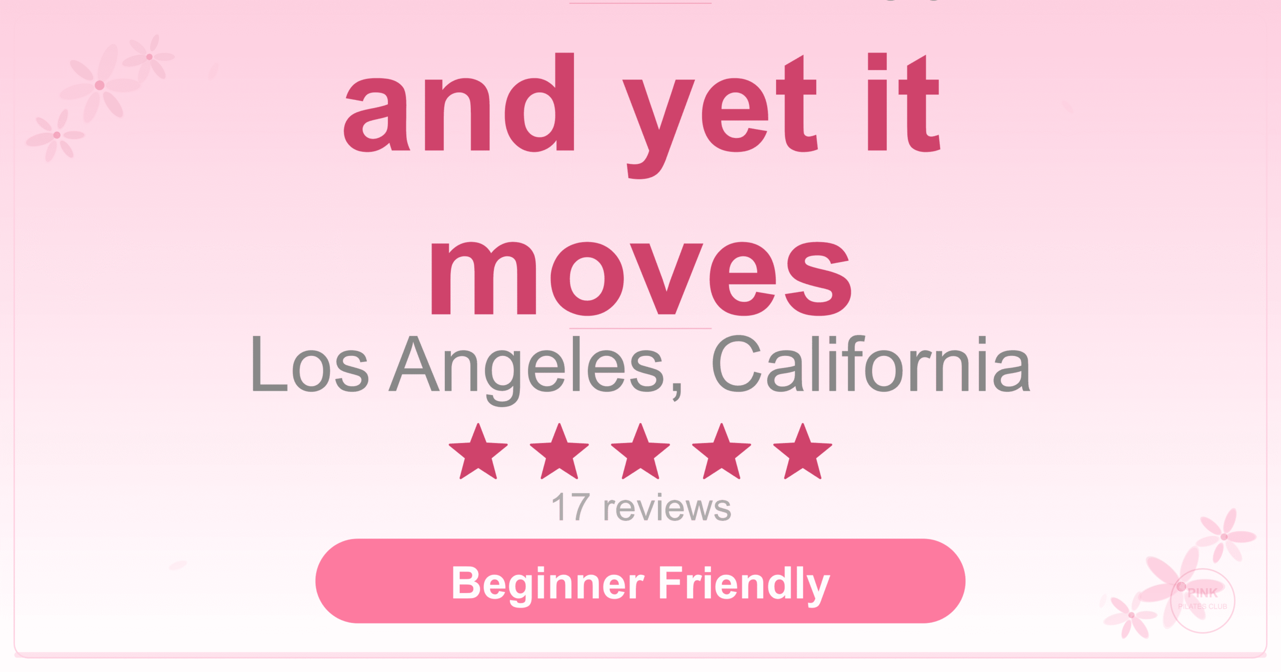 and yet it moves Pilates Studio