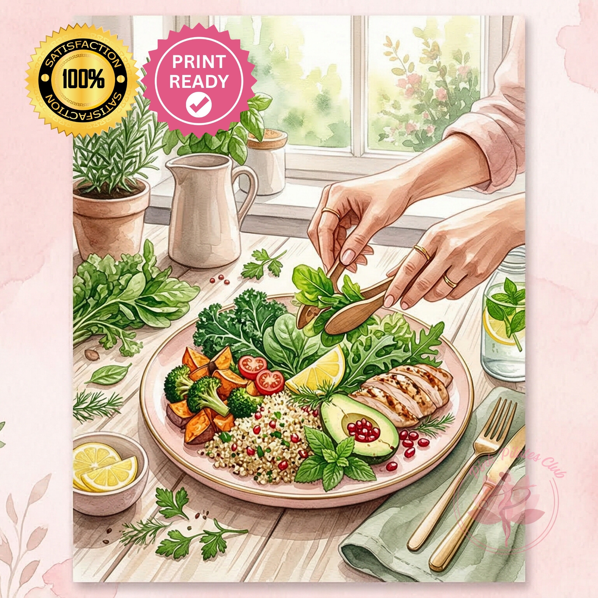 Anti-Bloat Meal Templates digital product, 7-day meal plan guide