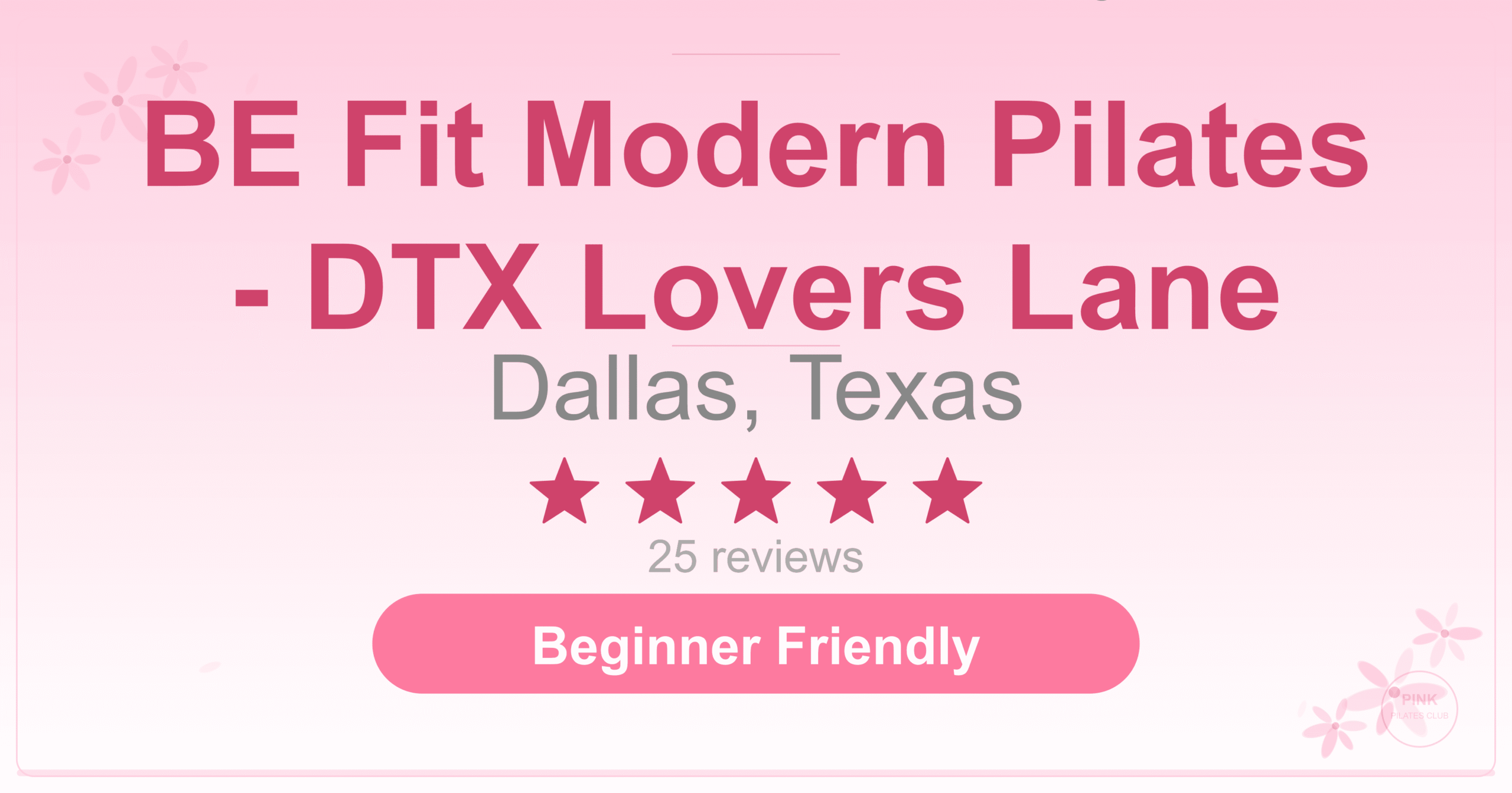 BE Fit Modern Pilates – DTX Lovers Lane Pilates Studio