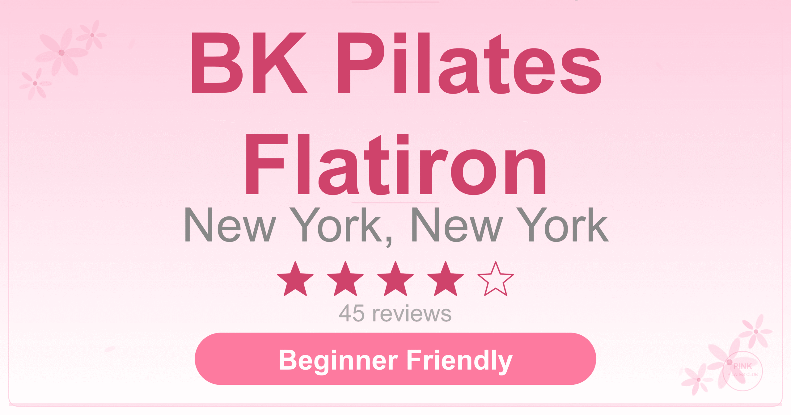 BK Pilates Flatiron Pilates Studio