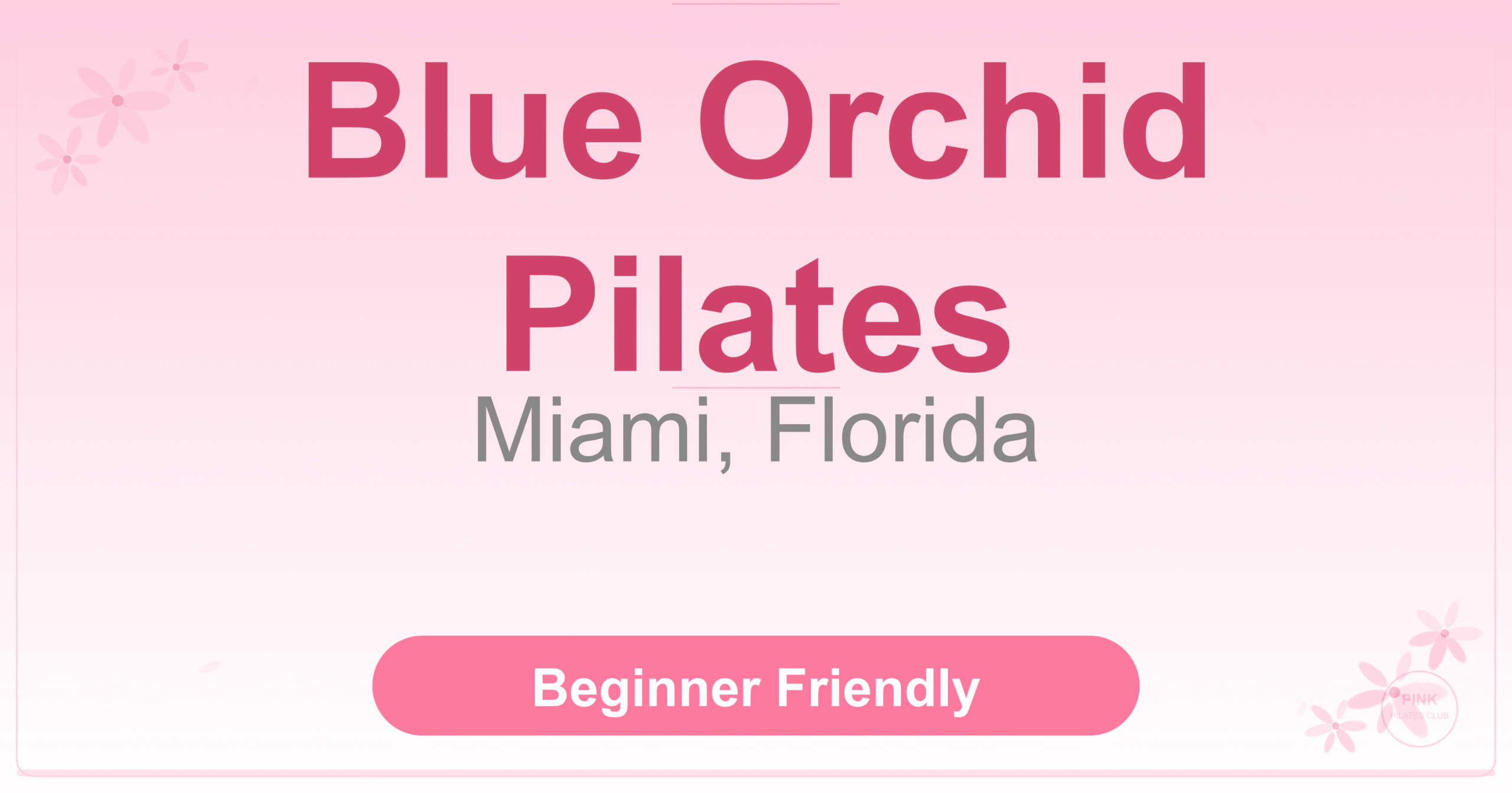 Blue Orchid Pilates Pilates Studio