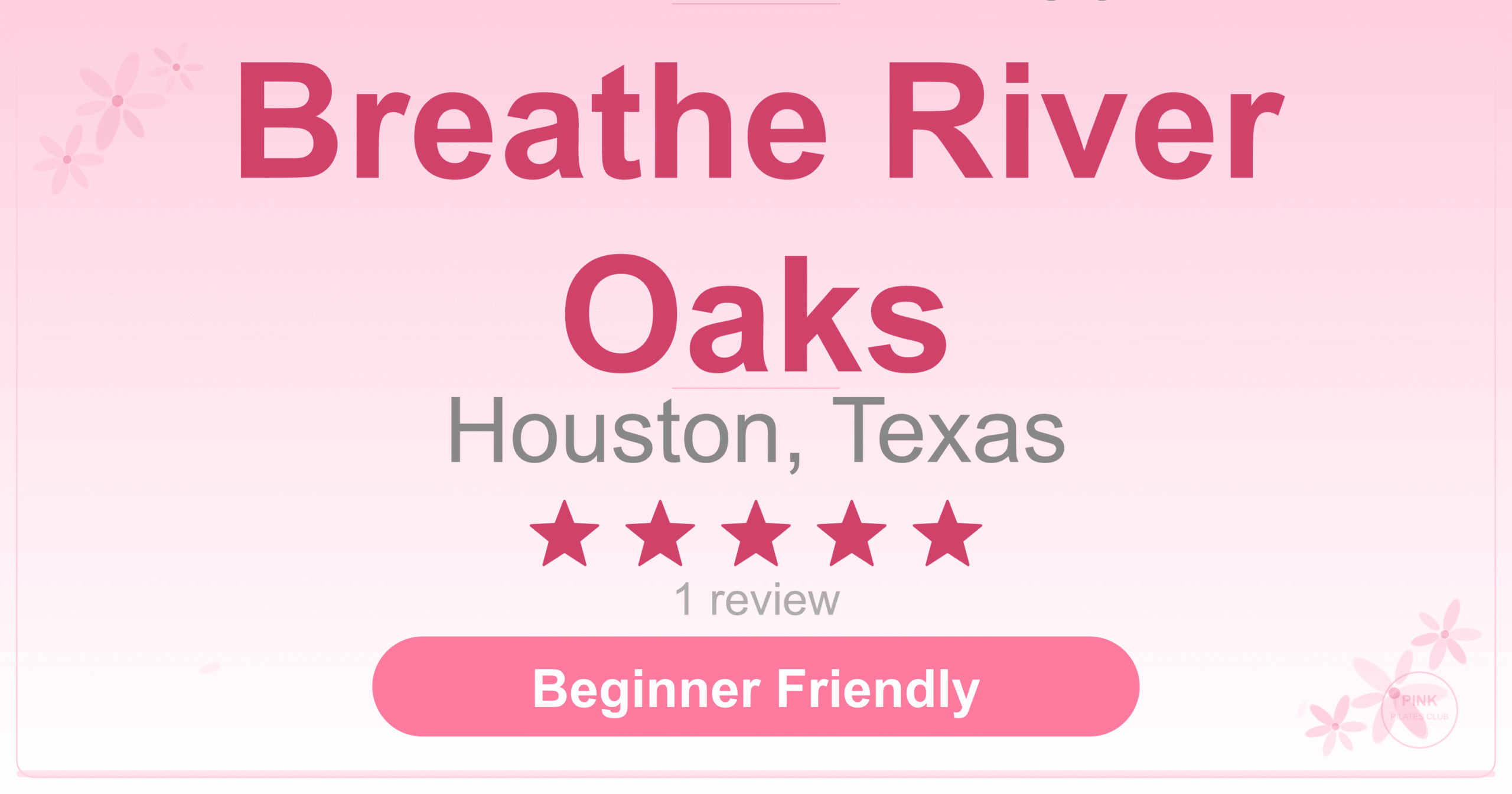 Breathe River Oaks Pilates Studio