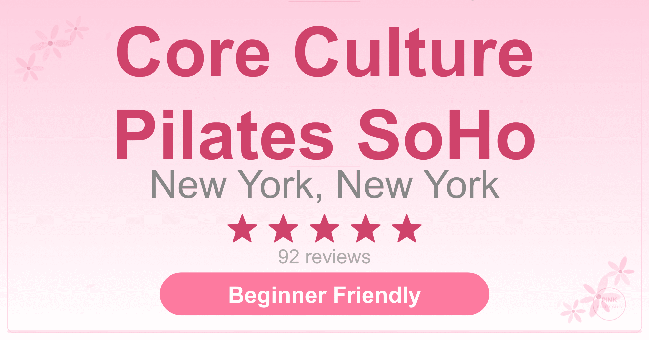 Core Culture Pilates SoHo Pilates Studio