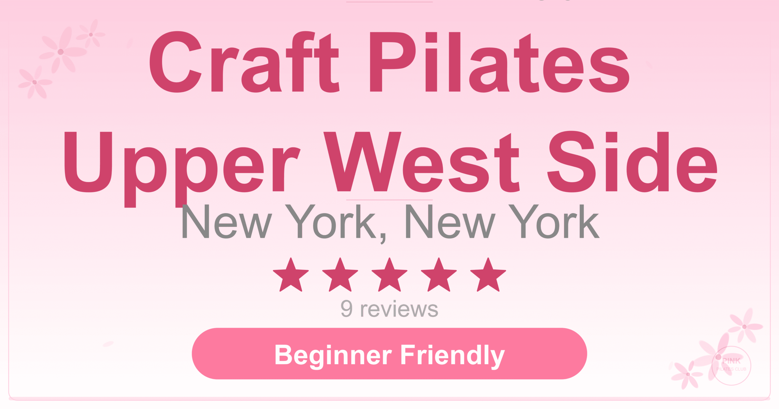 Craft Pilates Upper West Side Pilates Studio