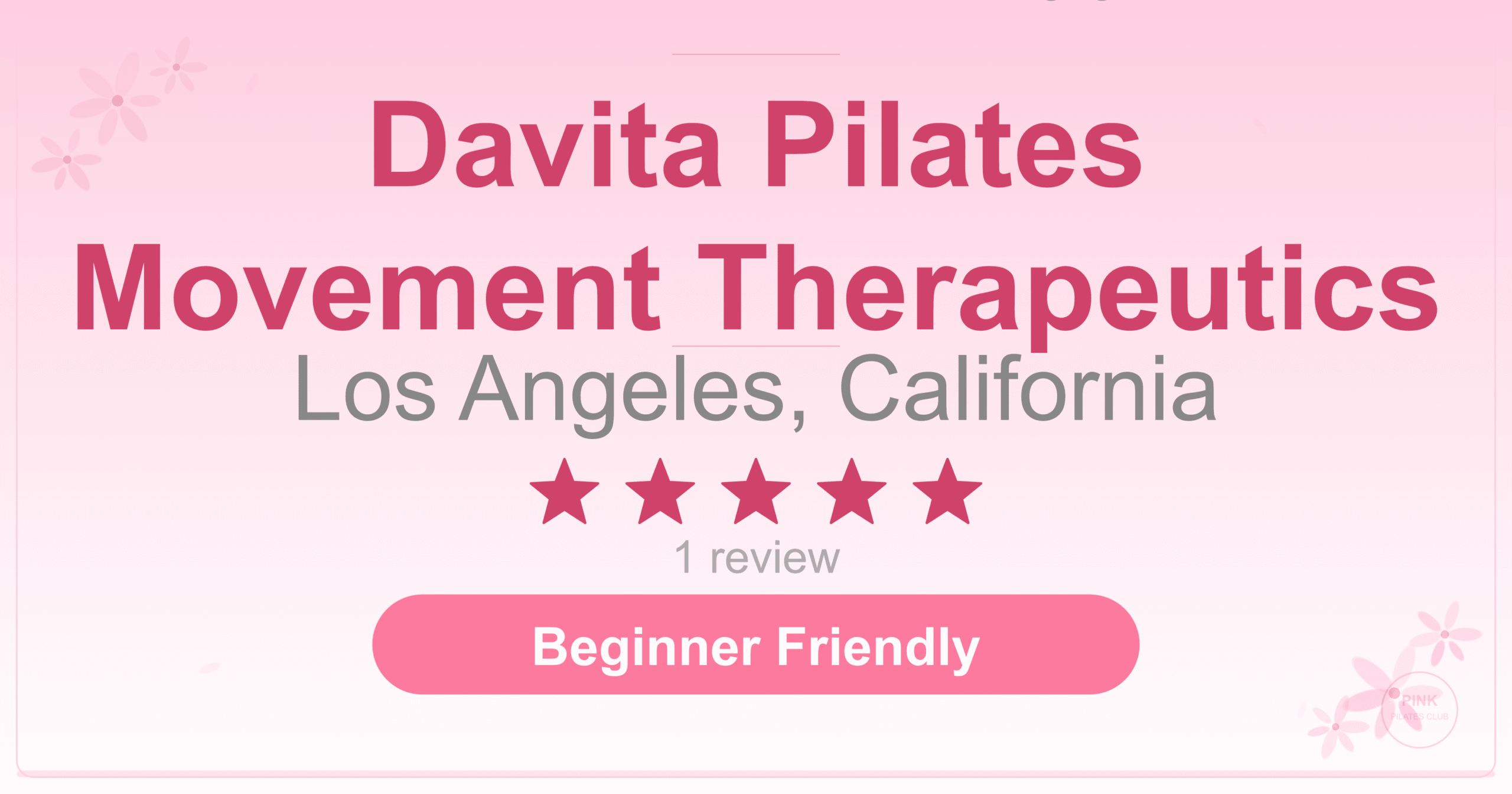 Davita Pilates Movement Therapeutics Pilates Studio