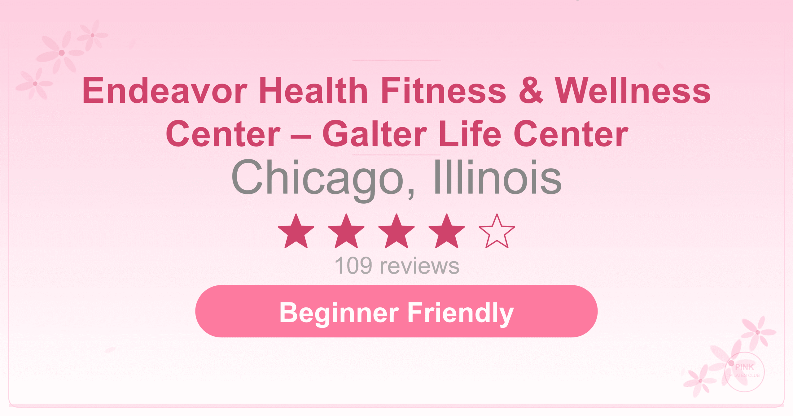 Endeavor Health Fitness & Wellness Center – Galter Life Center Pilates Studio