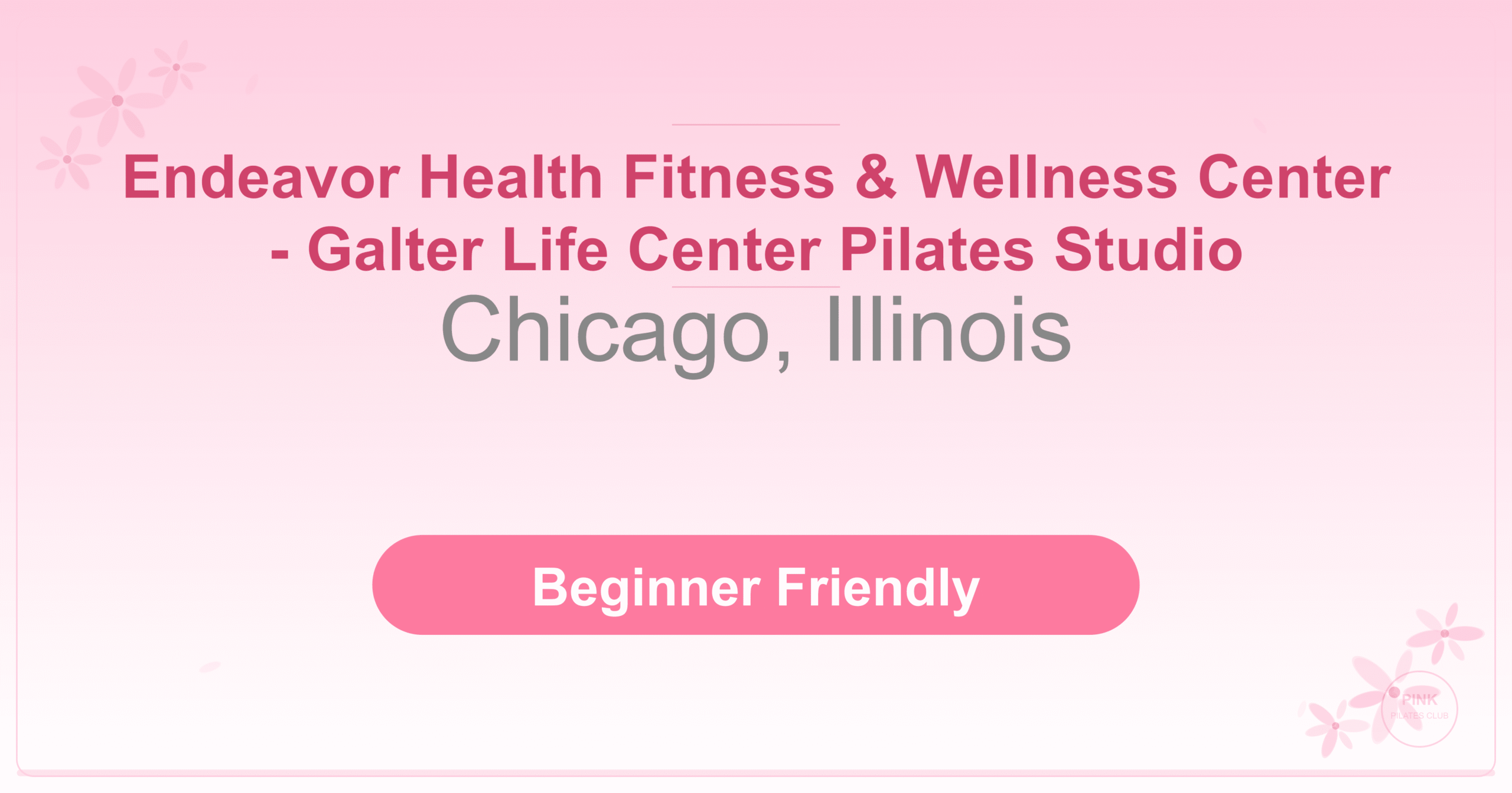 Endeavor Health Fitness & Wellness Center – Galter Life Center Pilates Studio Pilates Studio