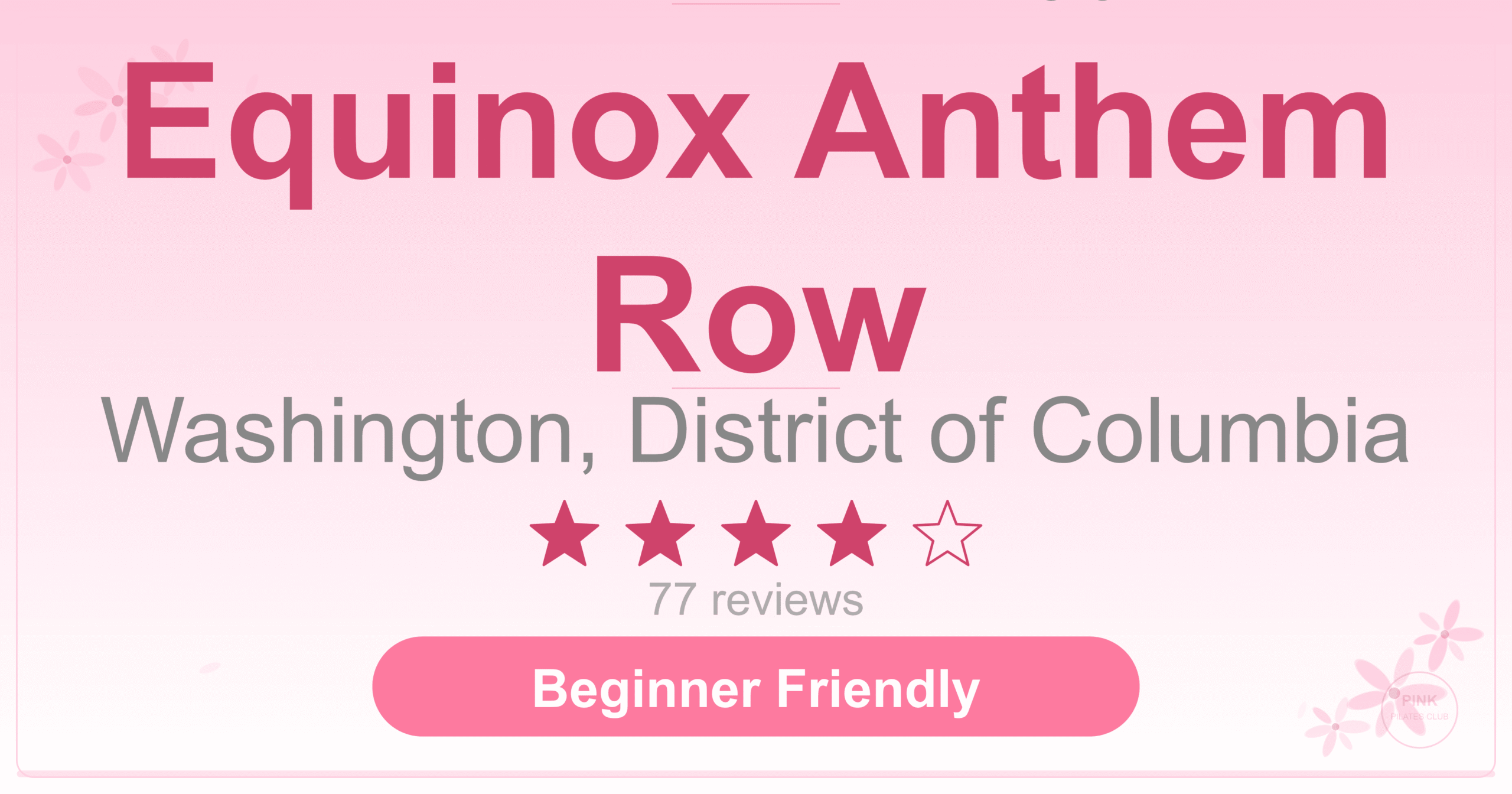 Equinox Anthem Row Pilates Studio