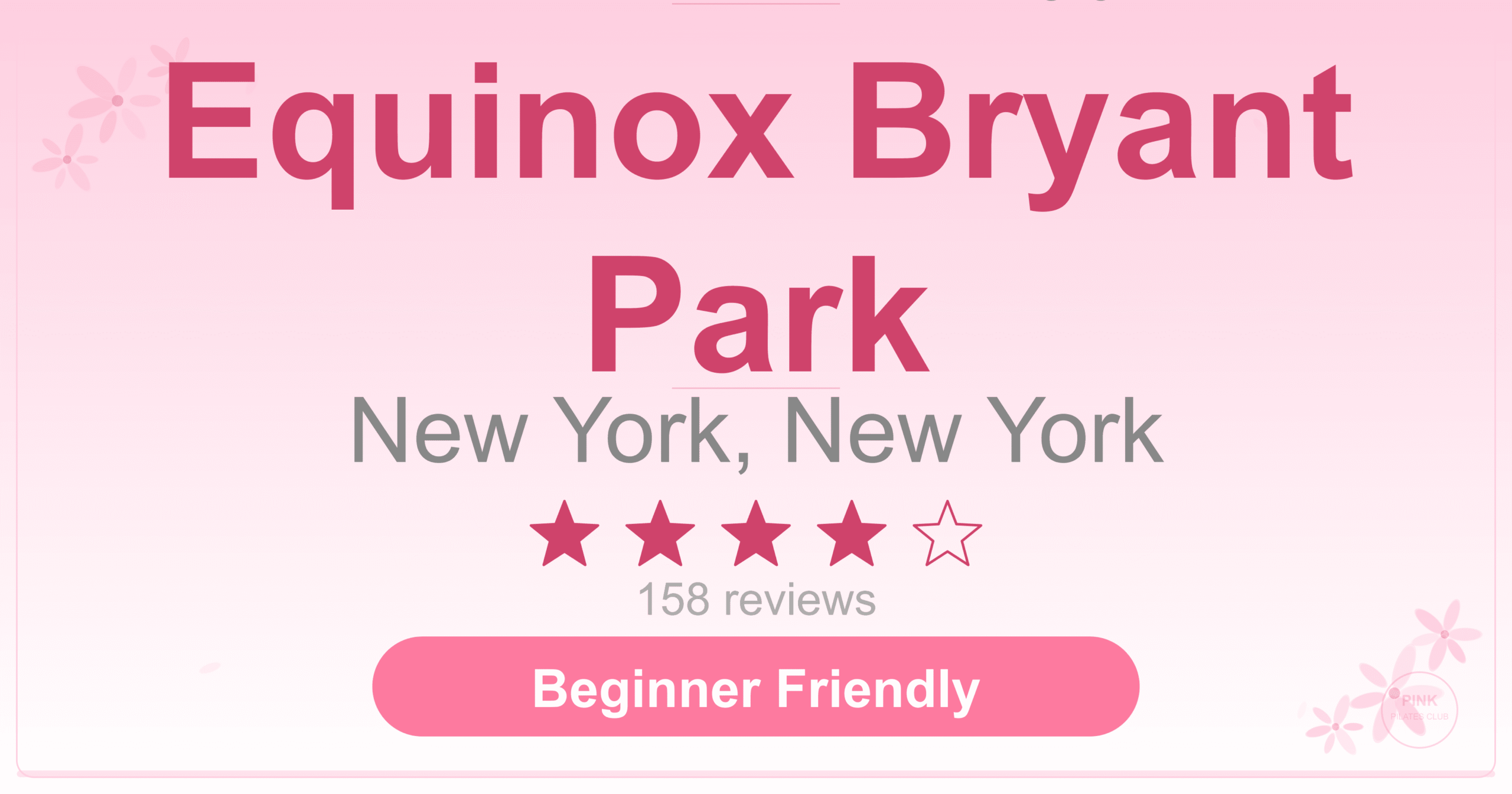 Equinox Bryant Park Pilates Studio