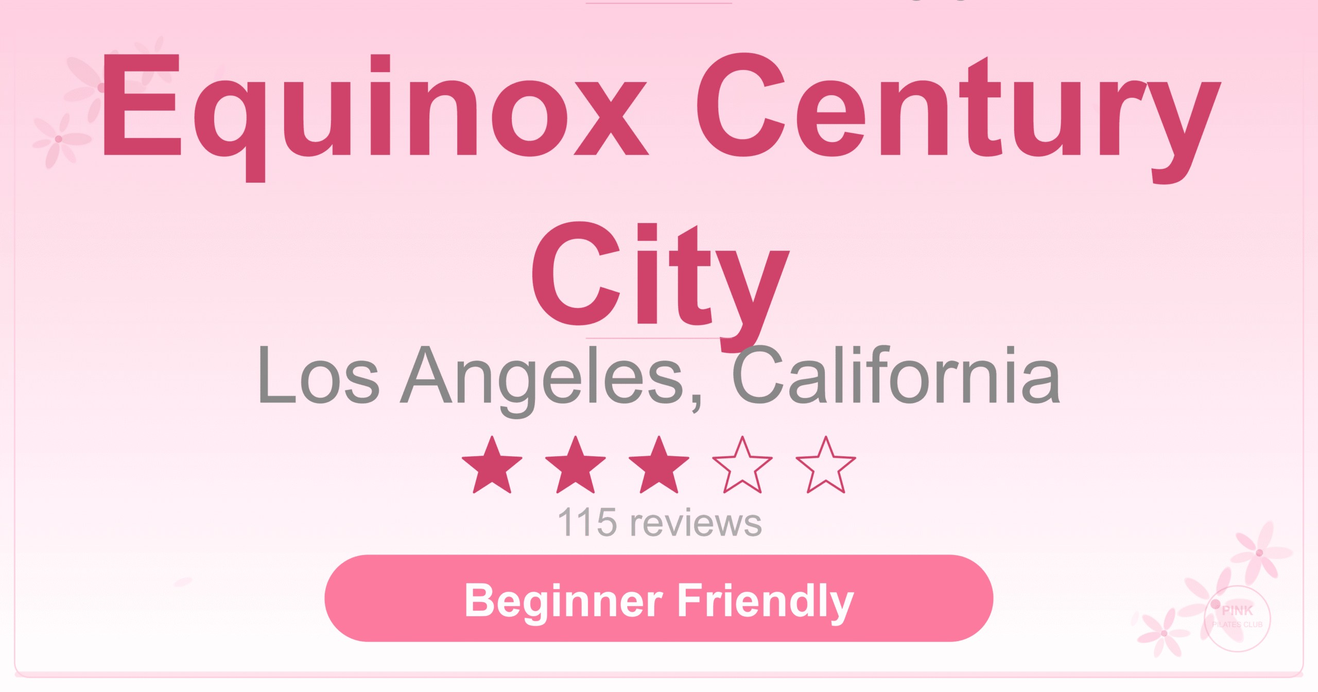 Equinox Century City Pilates Studio