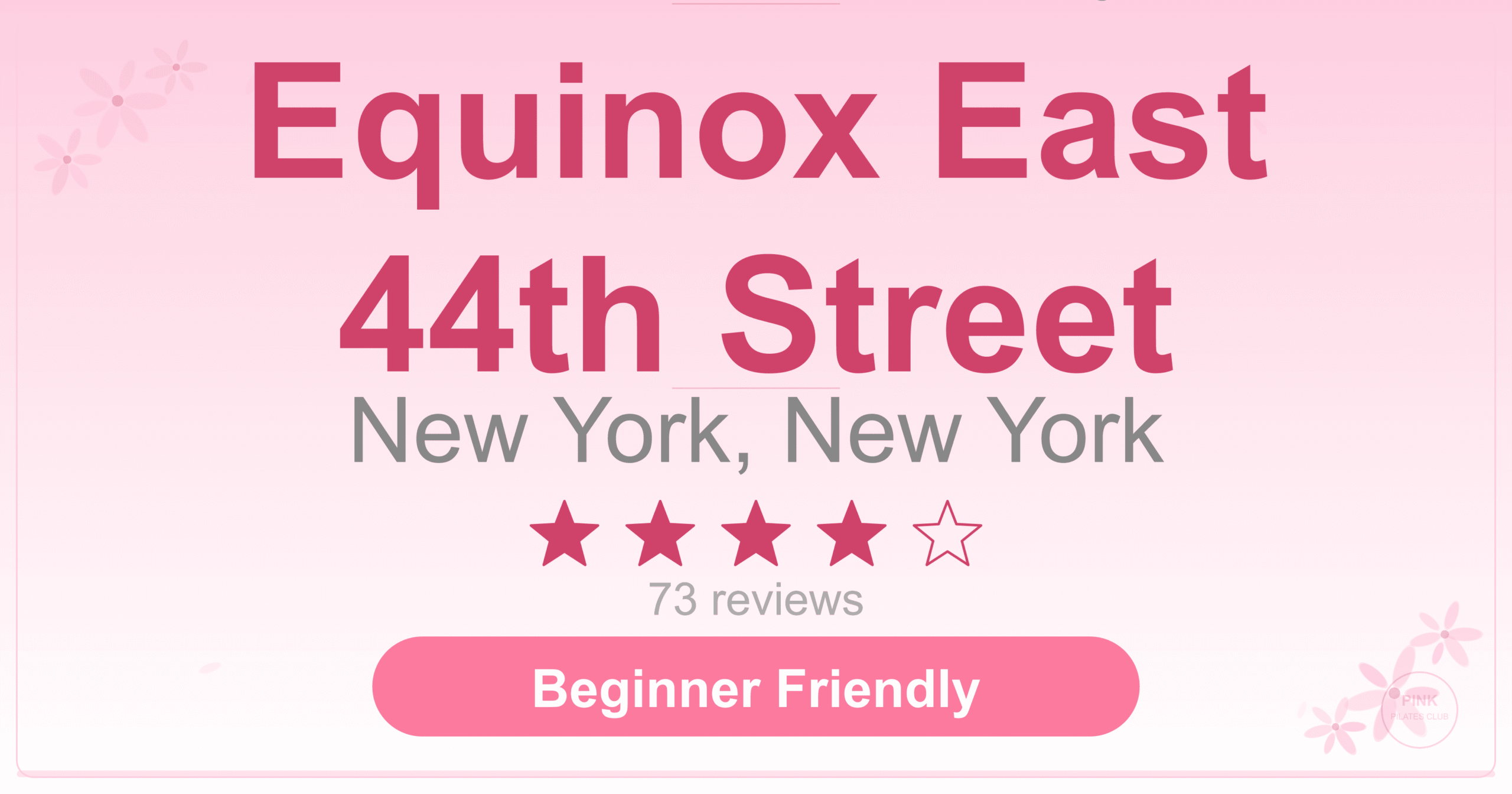 Equinox East 44th Street Pilates Studio