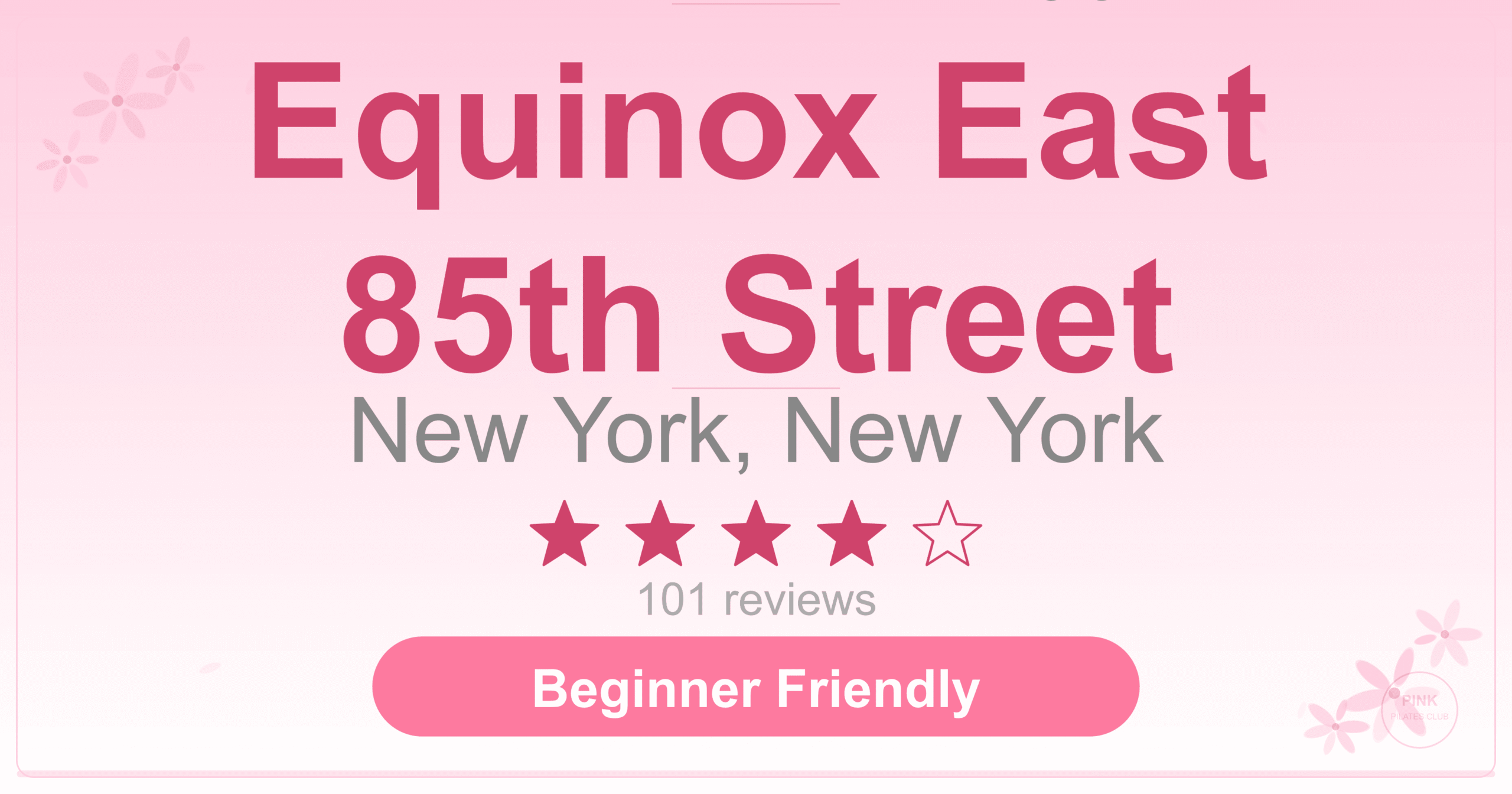 Equinox East 85th Street Pilates Studio