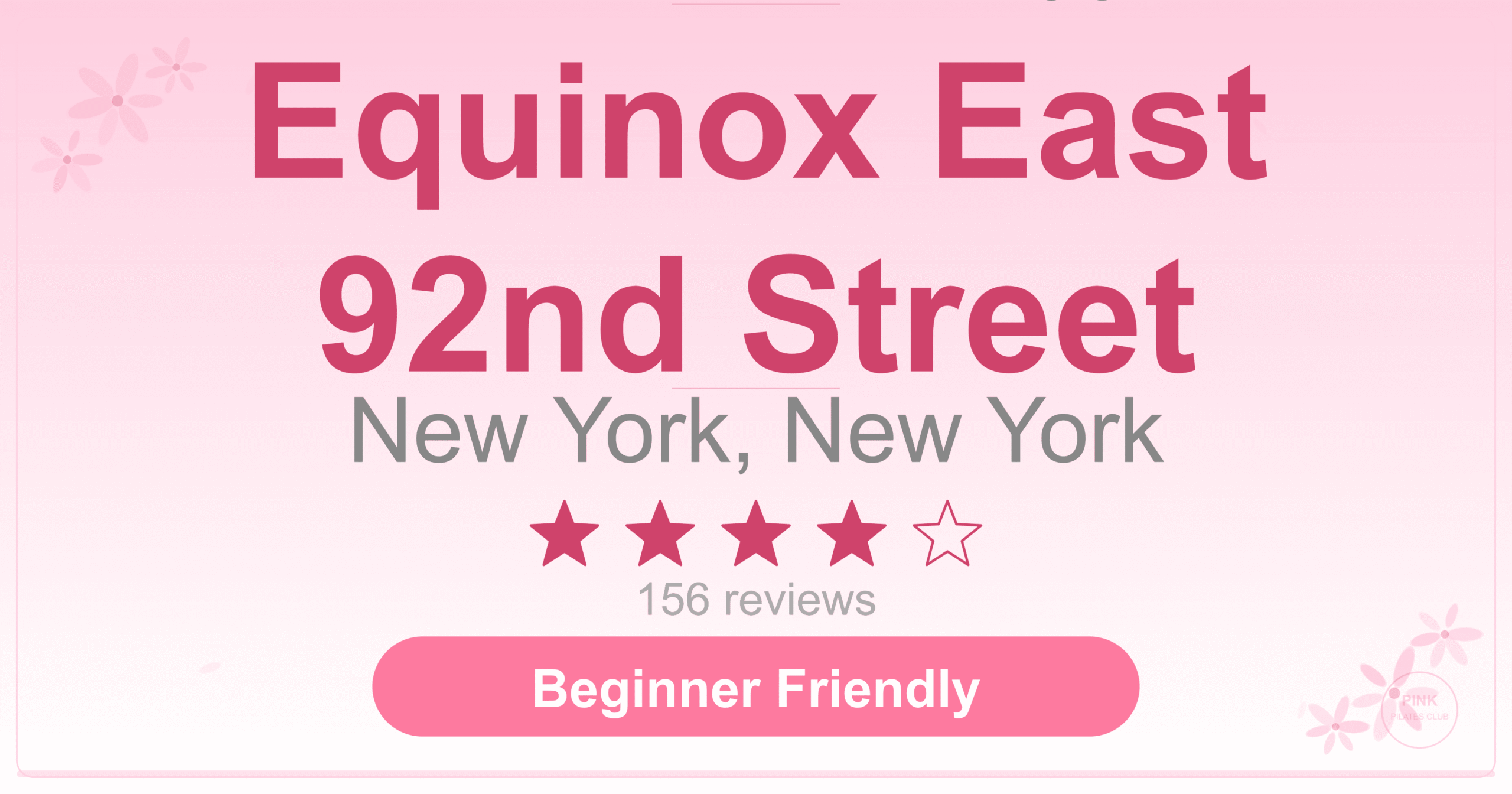 Equinox East 92nd Street Pilates Studio