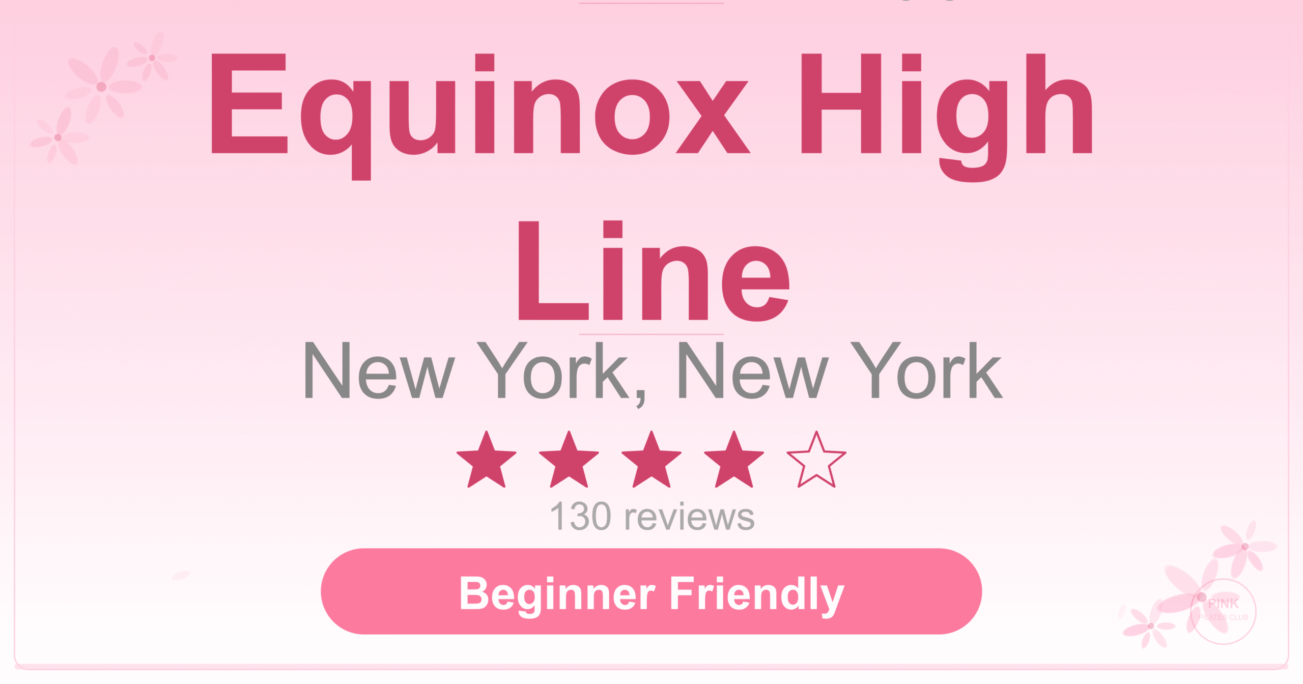 Equinox High Line Pilates Studio