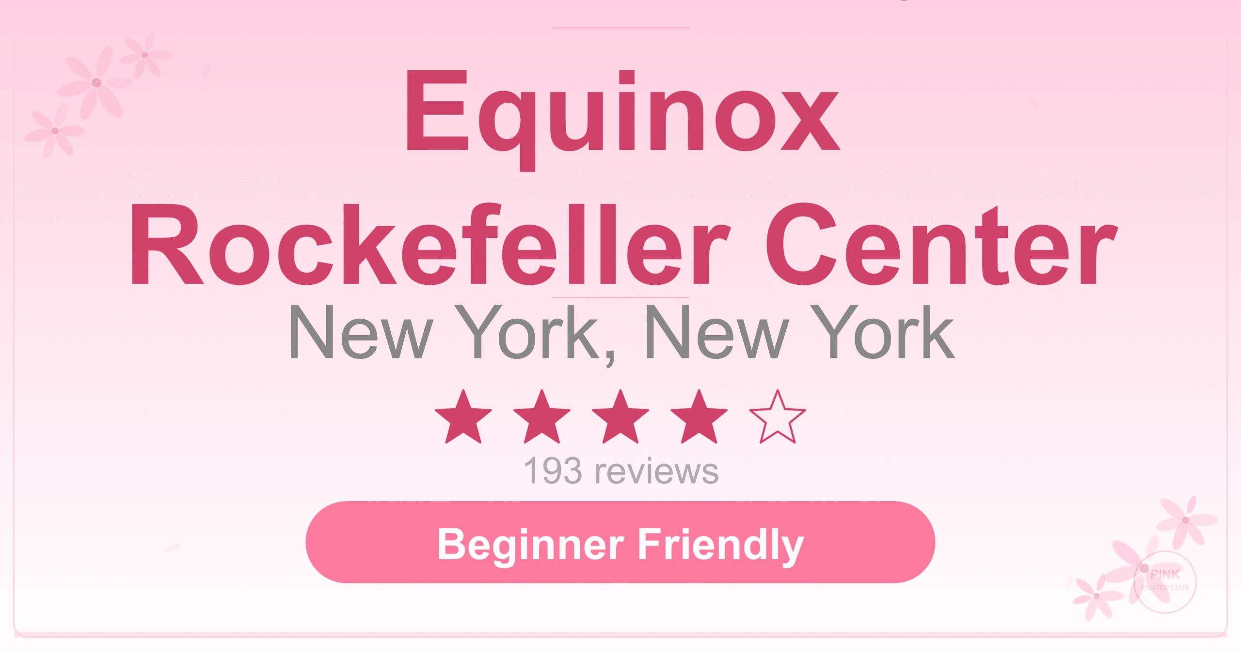 Equinox Rockefeller Center Pilates Studio
