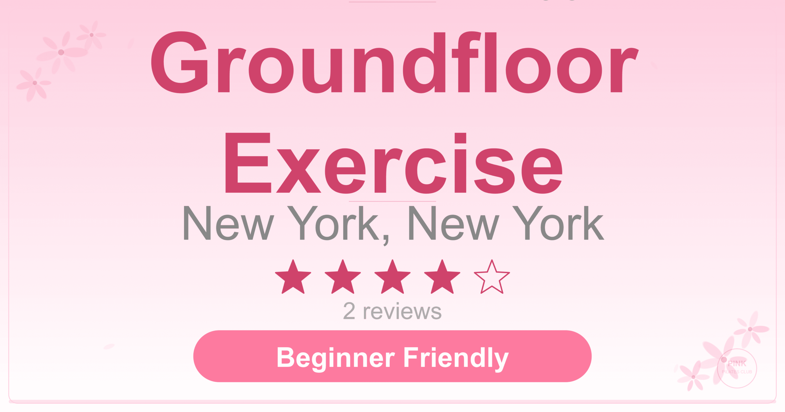 Groundfloor Exercise Pilates Studio