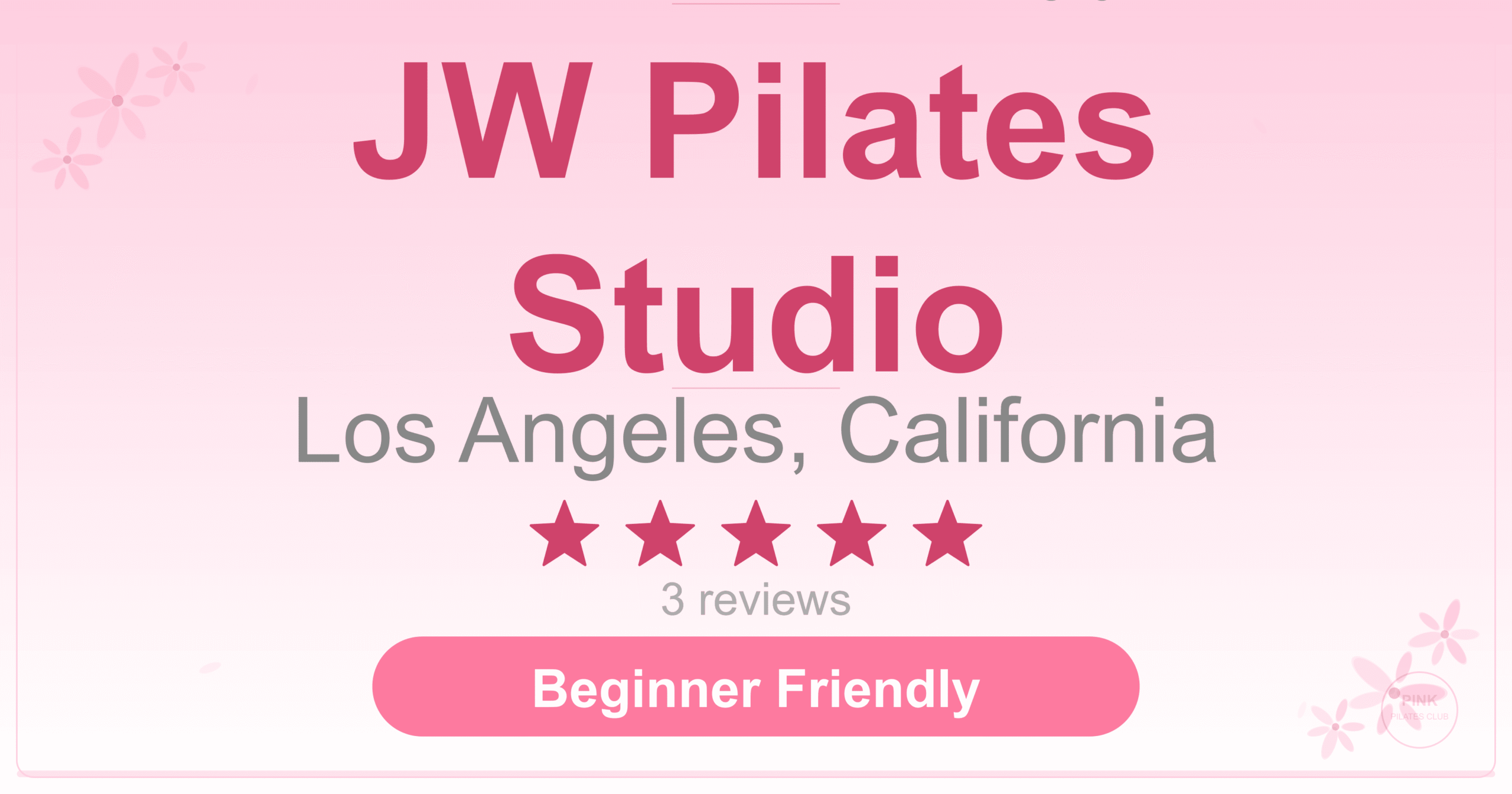 JW Pilates Studio Pilates Studio