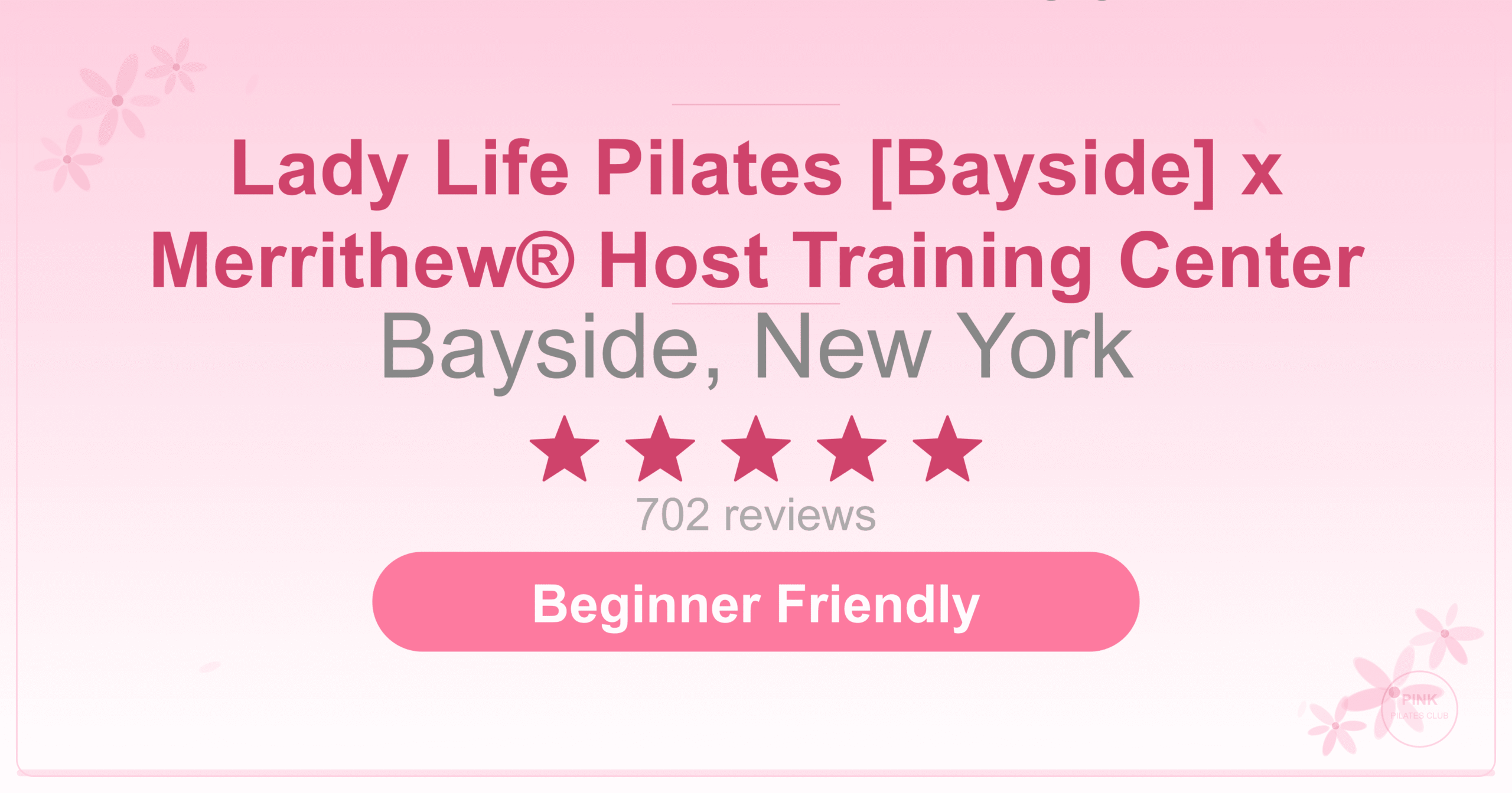 Lady Life Pilates [Bayside] x Merrithew® Host Training Center Pilates Studio