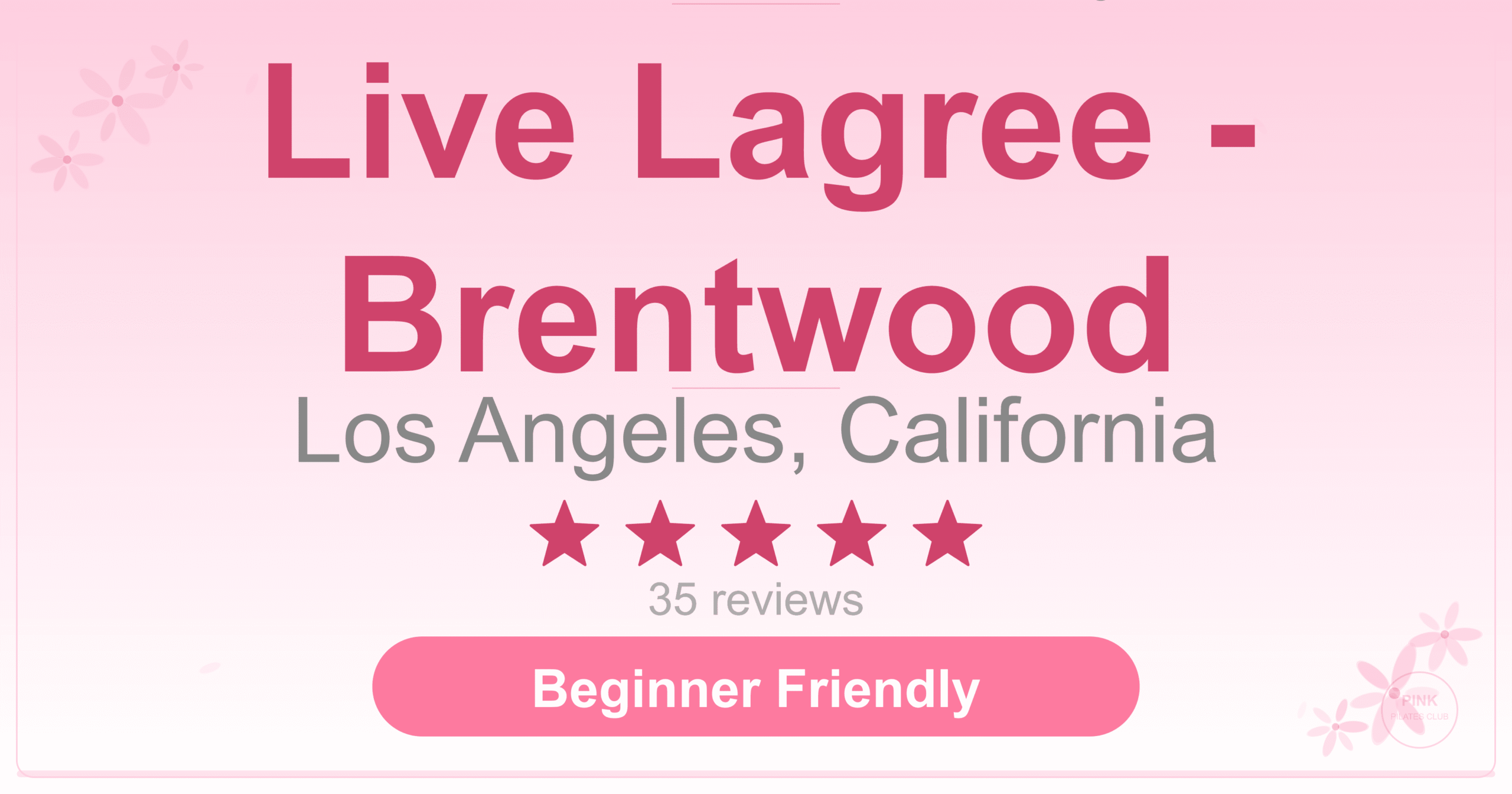 Live Lagree – Brentwood Pilates Studio