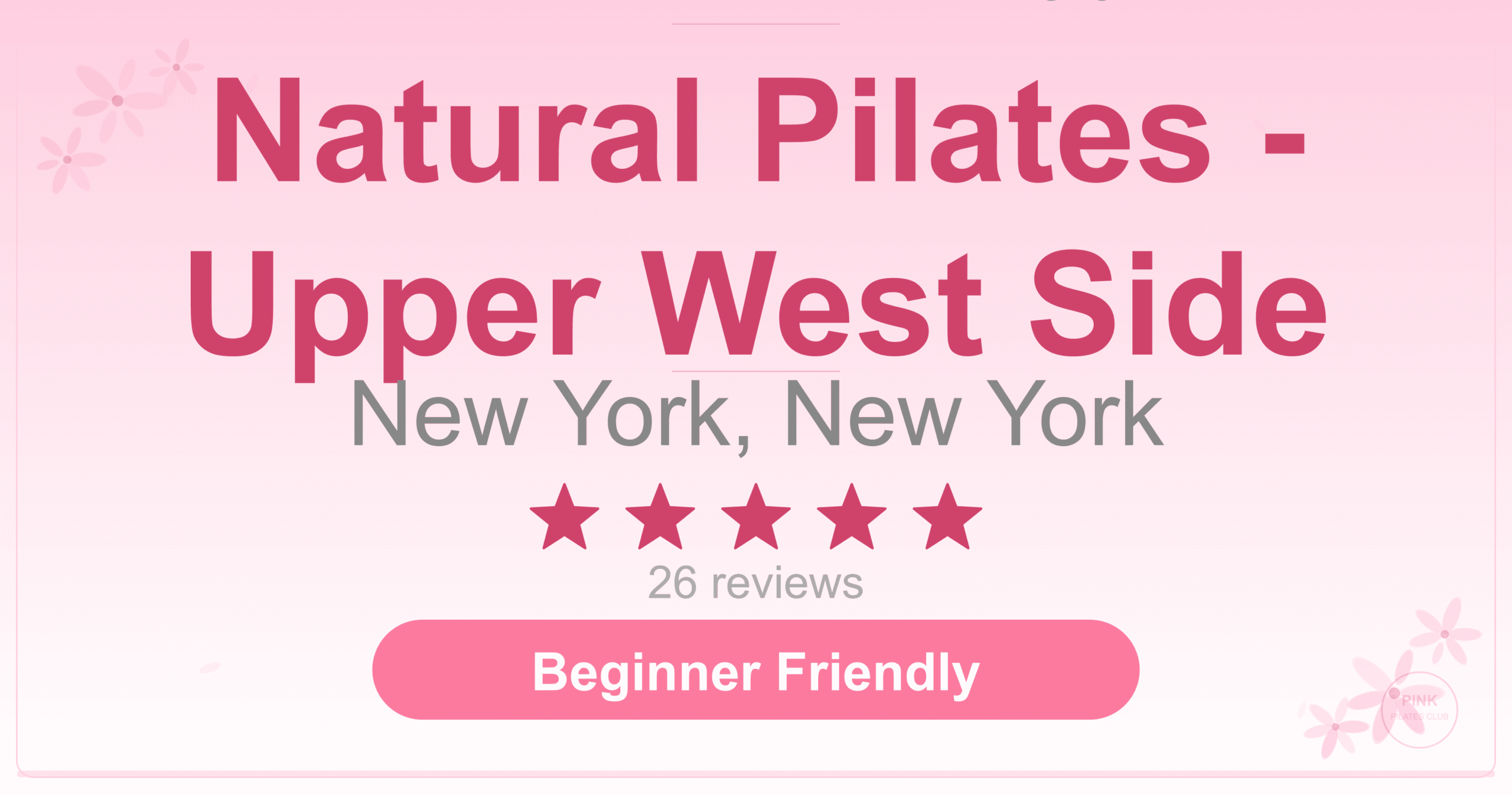 Natural Pilates – Upper West Side Pilates Studio