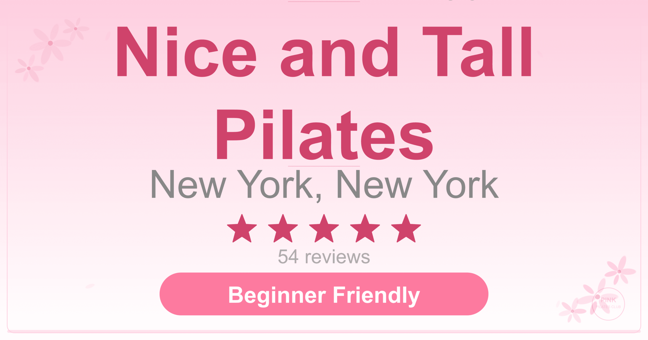 Nice and Tall Pilates Pilates Studio