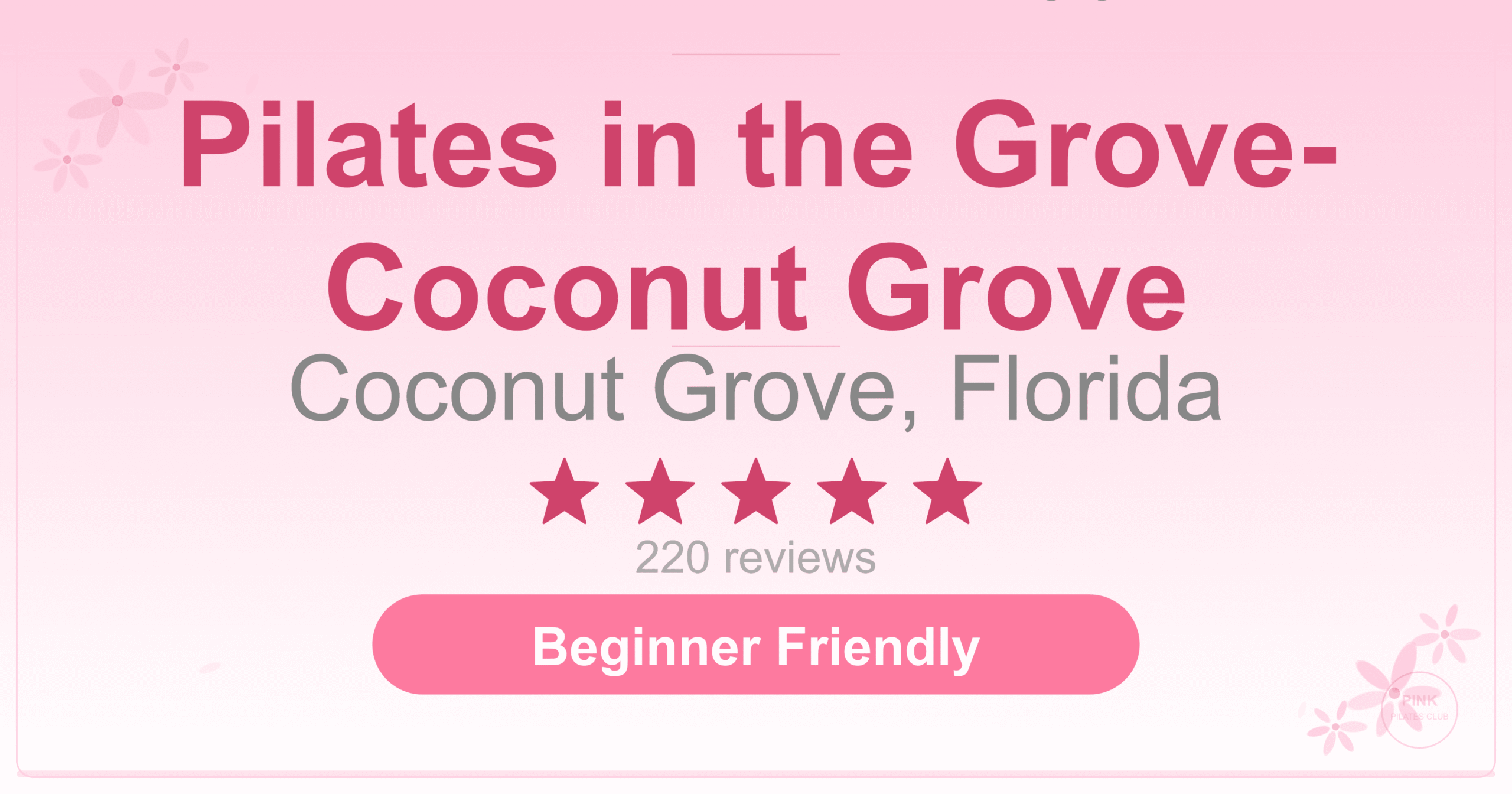 Pilates in the Grove- Coconut Grove Pilates Studio