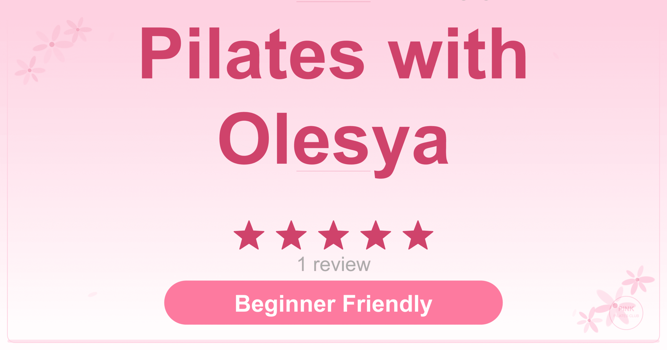 Pilates with Olesya Pilates Studio