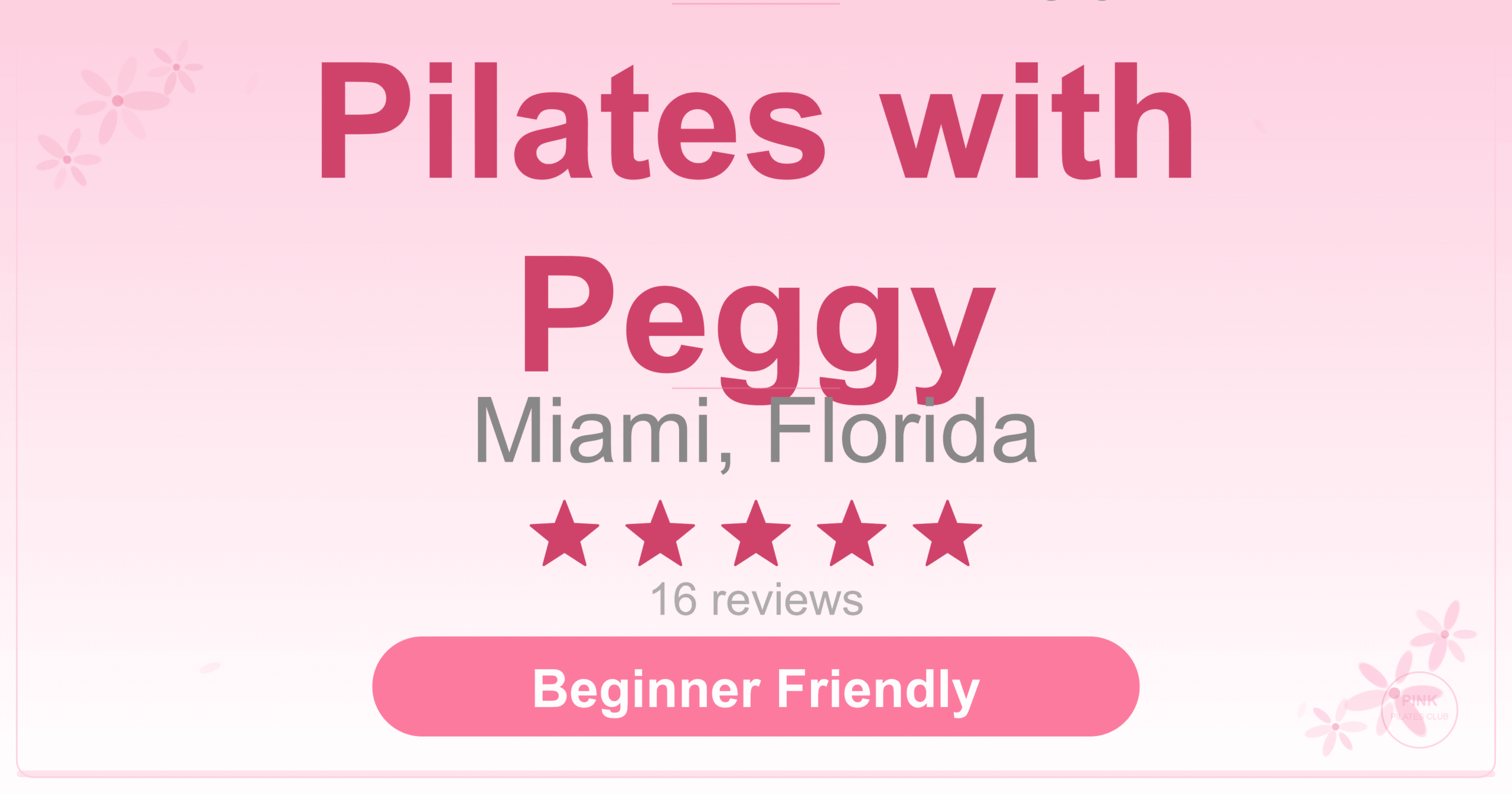 Pilates with Peggy Pilates Studio