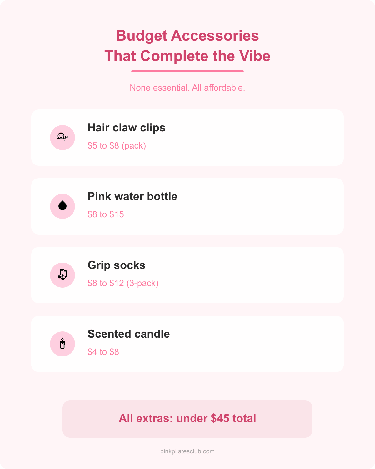 Pink Pilates Princess Budget Accessories Affordable pink pilates princess accessories list with prices