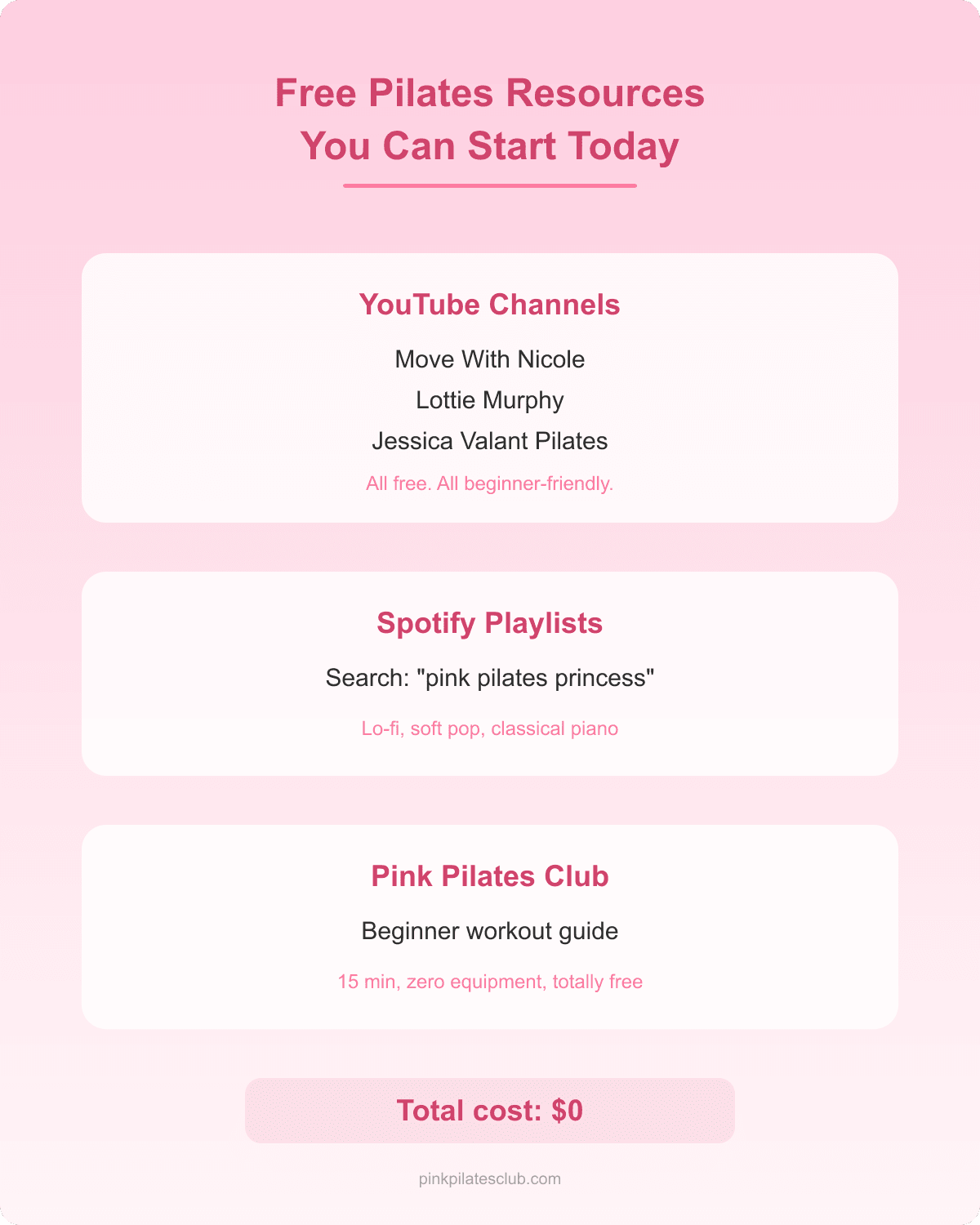 Free Pink Pilates Princess Workout Resources Free pink pilates princess workout resources on YouTube and Spotify
