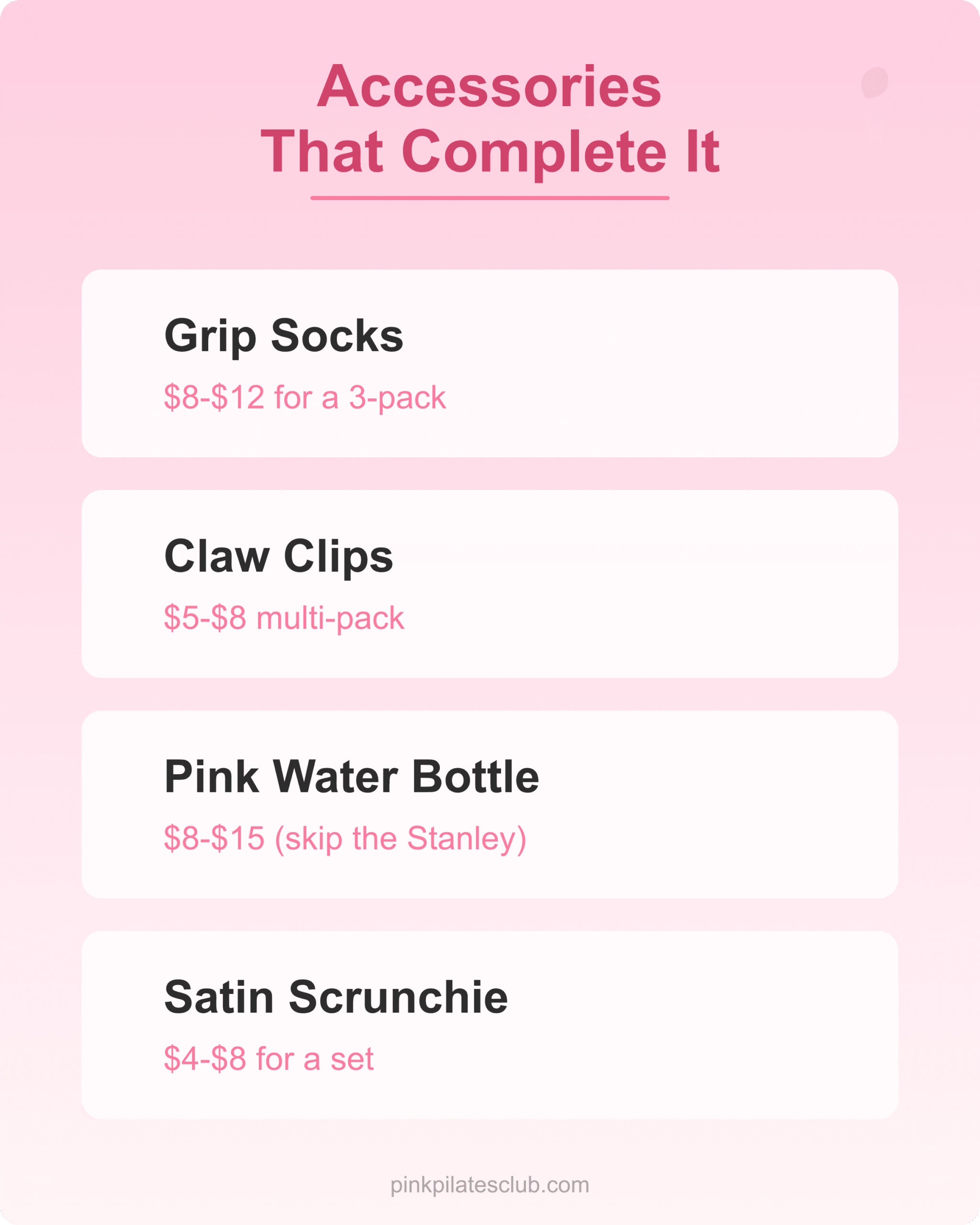 Budget Pink Pilates Princess Accessories Affordable pink pilates princess accessories list with prices
