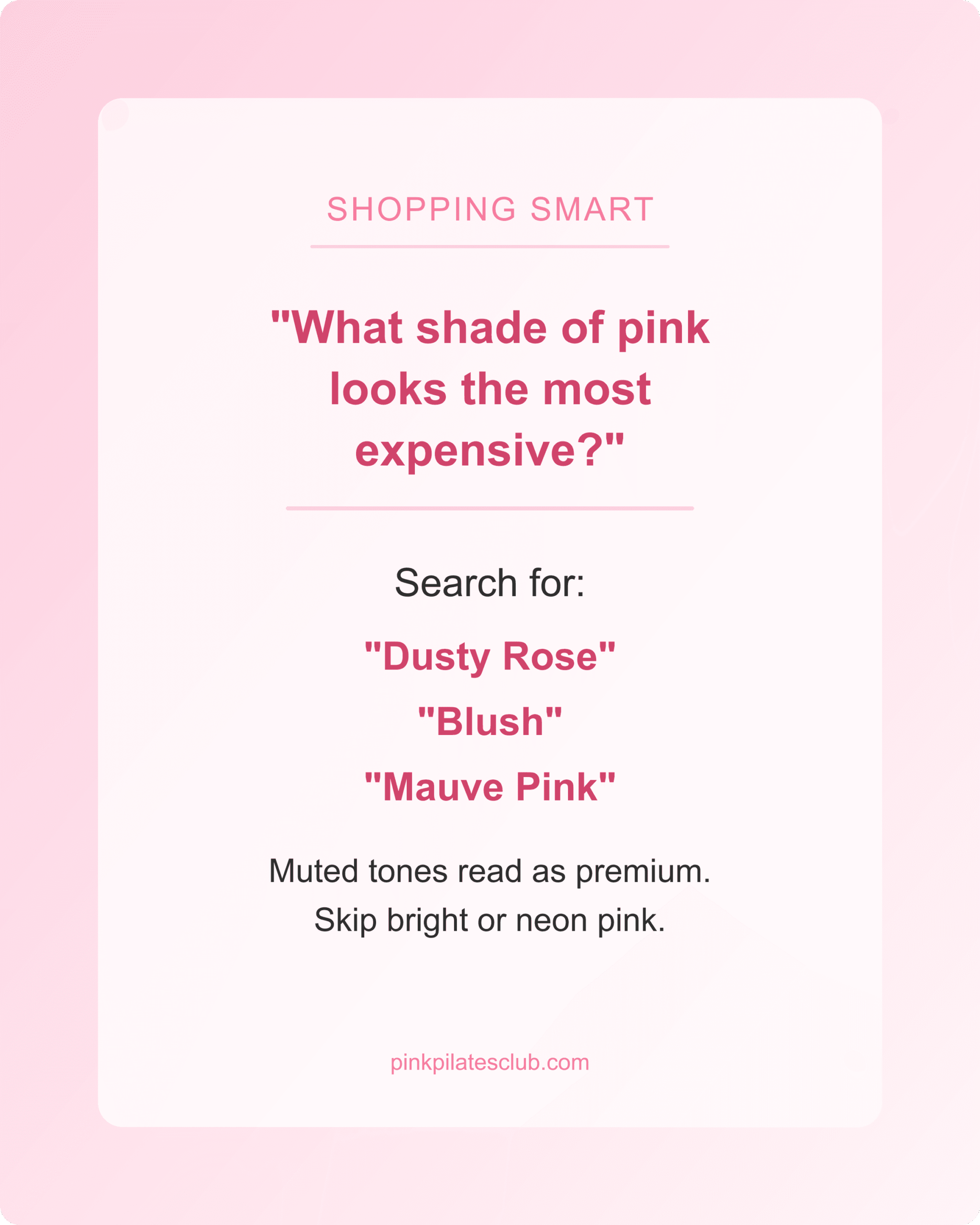 Pink Pilates Princess Outfit FAQ Best pink shade names to search for when shopping cheap pilates outfits