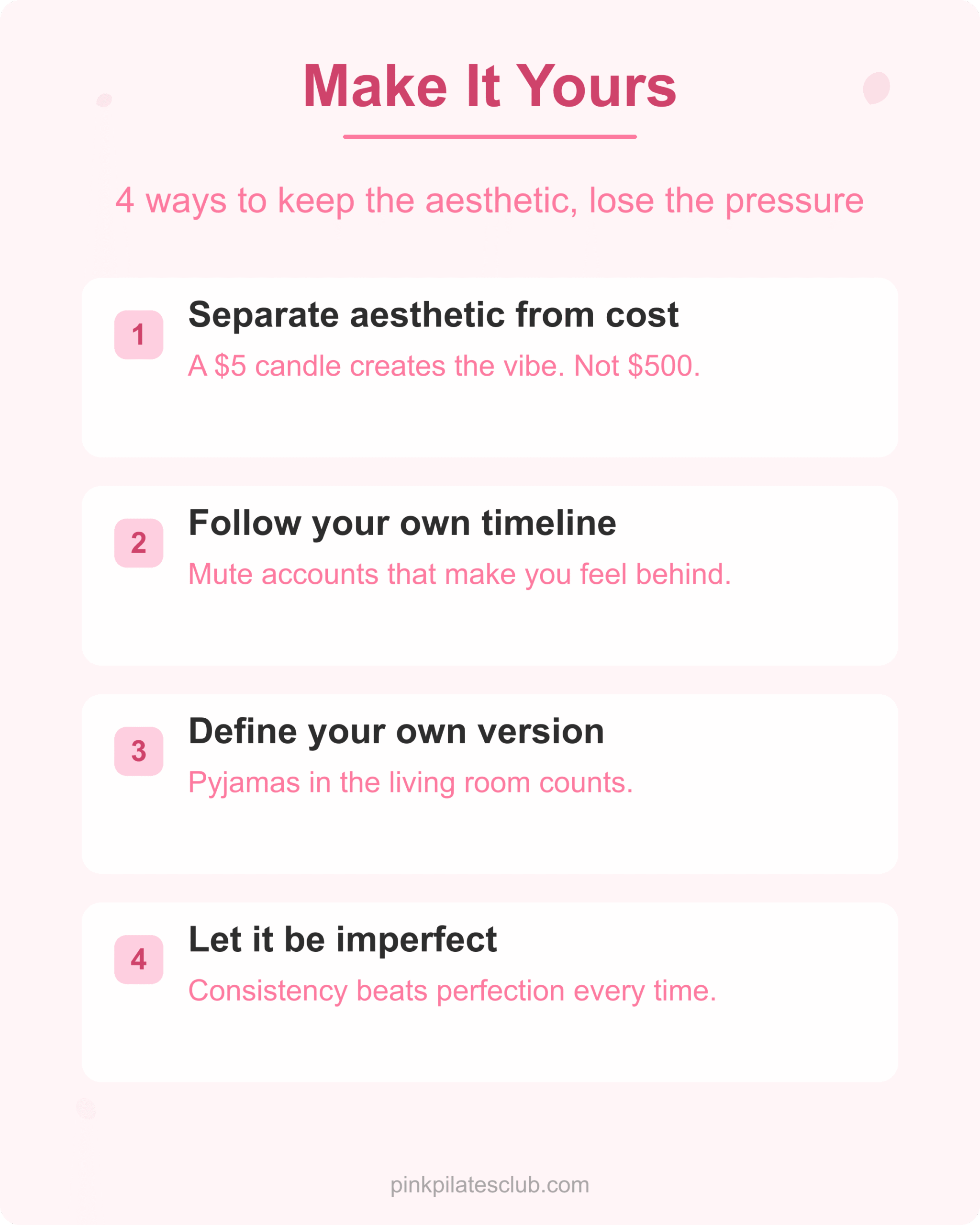 Four ways to enjoy the pink pilates princess aesthetic without pressure