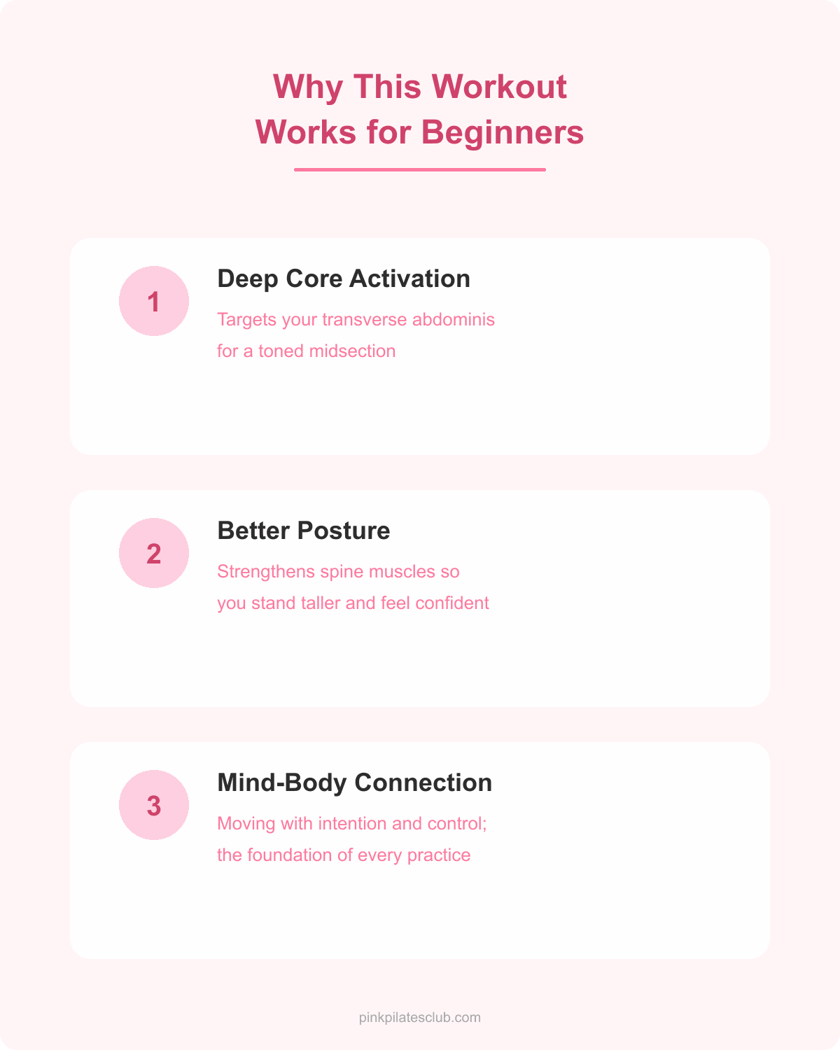 Pink Pilates Princess Workout Benefits Three benefits of the pink pilates princess beginner workout