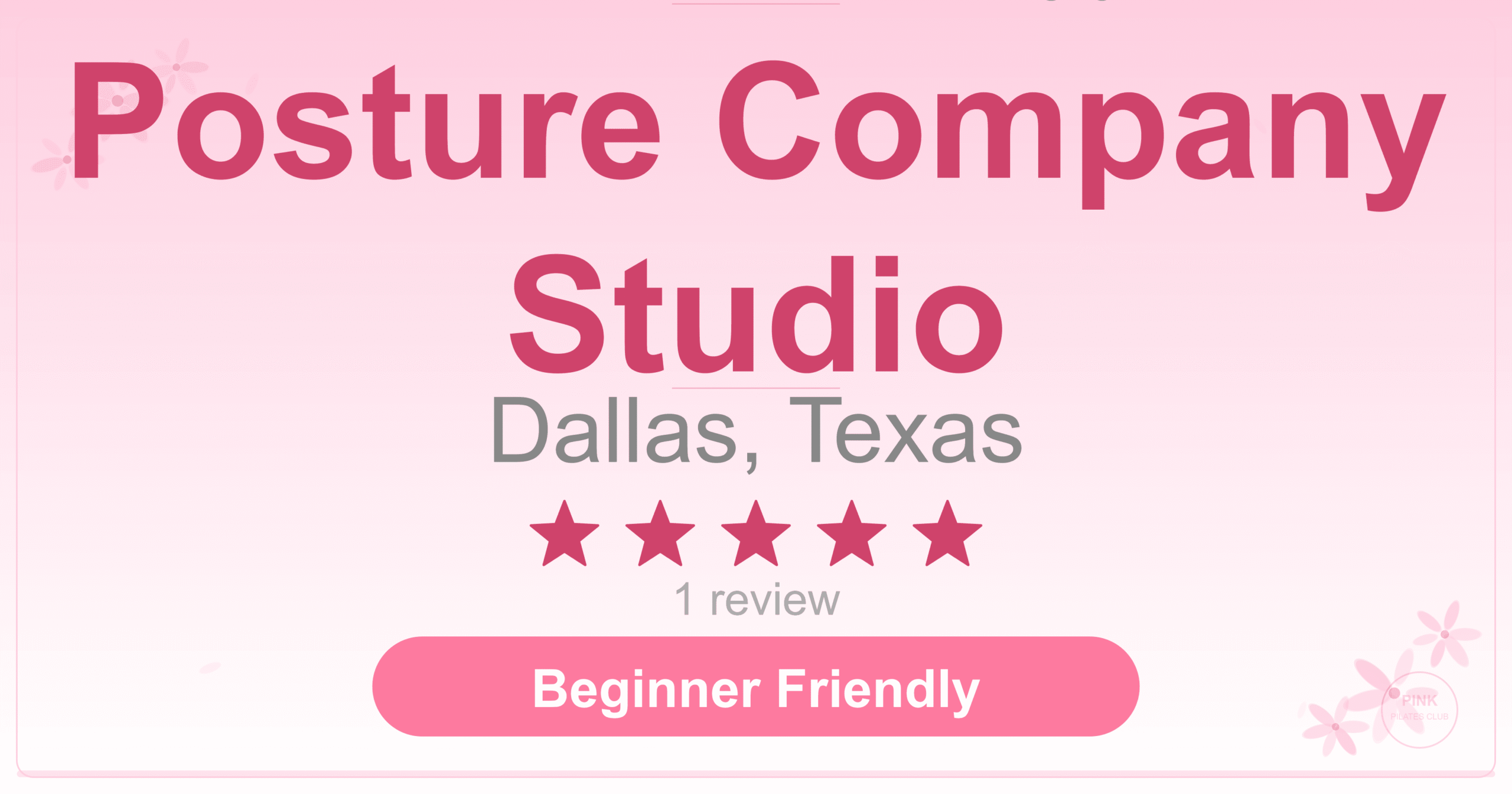 Posture Company Studio Pilates Studio