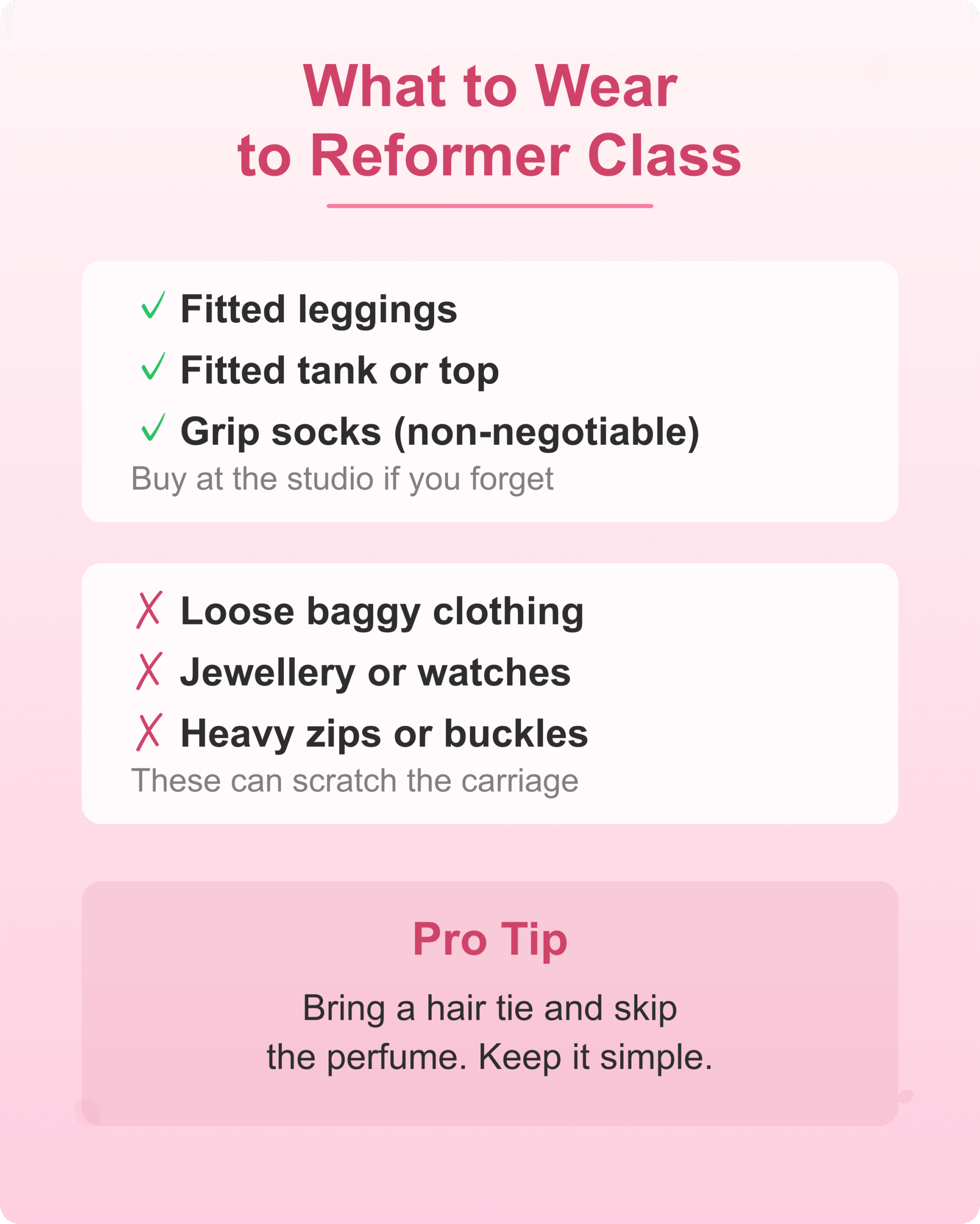 Reformer Class What to Wear What to wear to reformer pilates class checklist for beginners