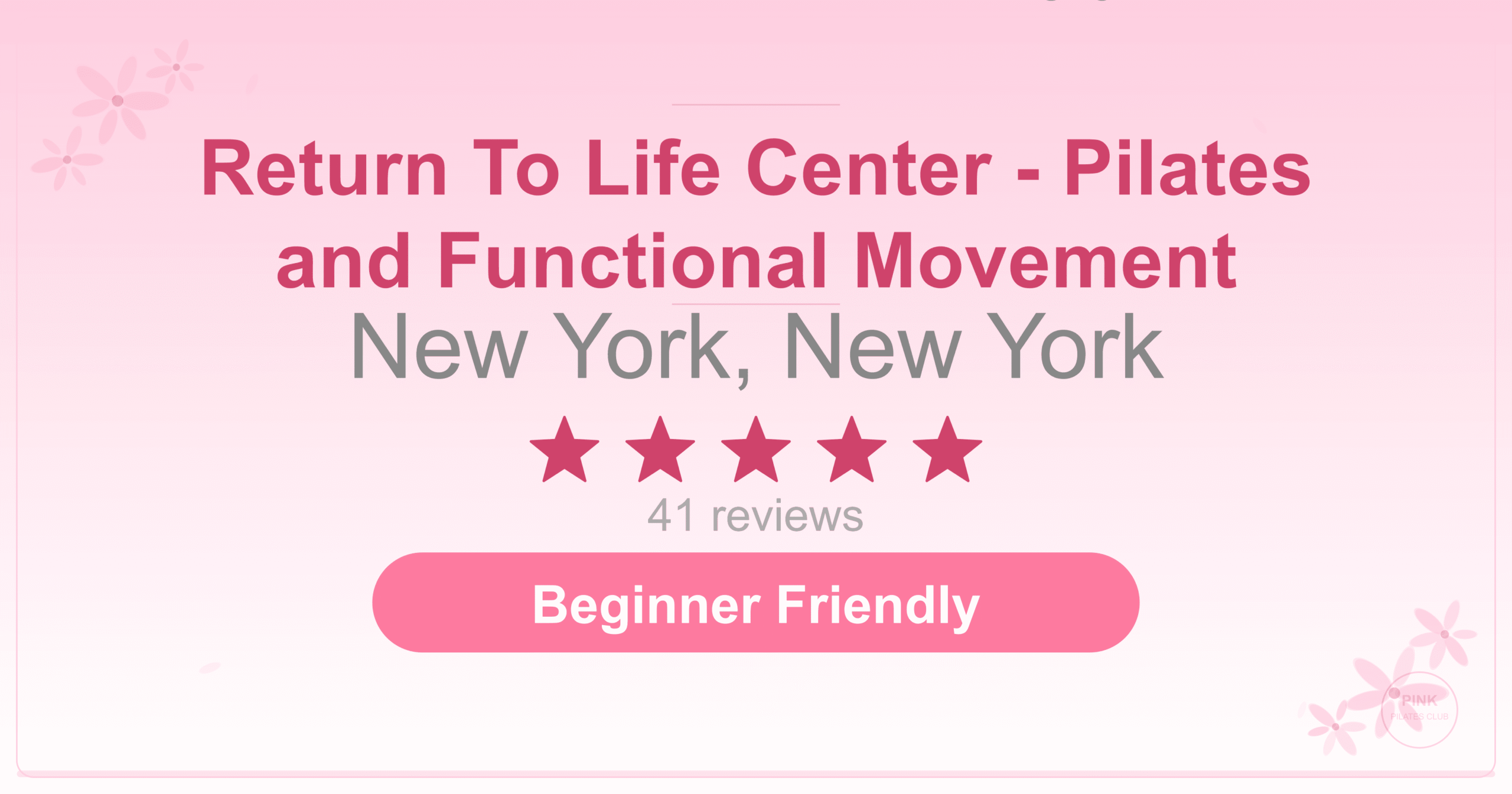Return To Life Center – Pilates and Functional Movement Pilates Studio