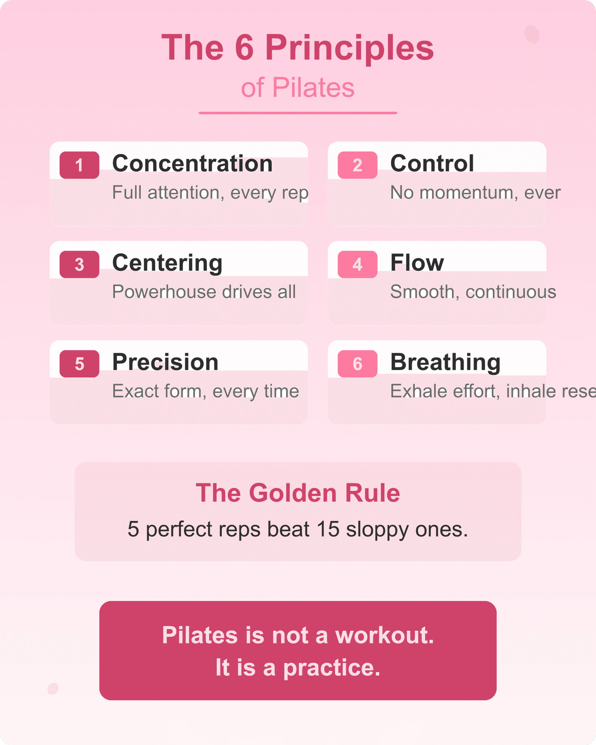 The 6 Pilates Principles The six pilates principles explained simply for beginners