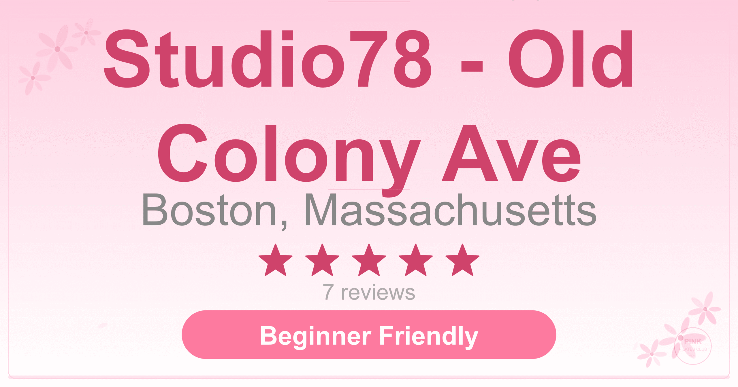 Studio78 – Old Colony Ave Pilates Studio