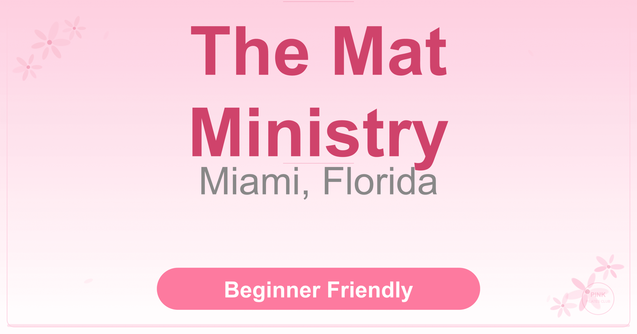 The Mat Ministry Pilates Studio