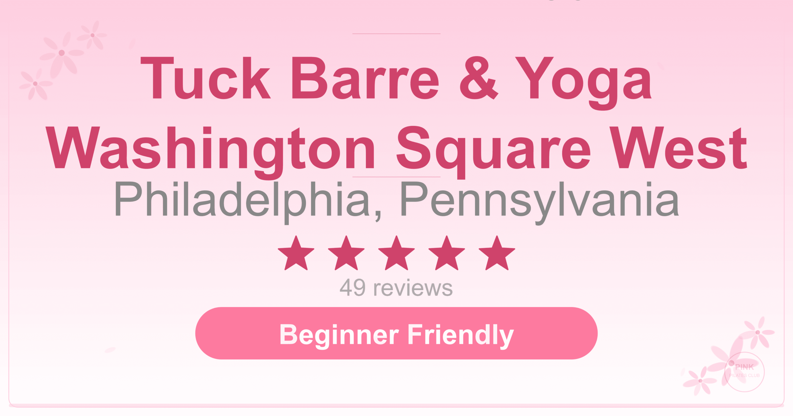Tuck Barre & Yoga Washington Square West Pilates Studio