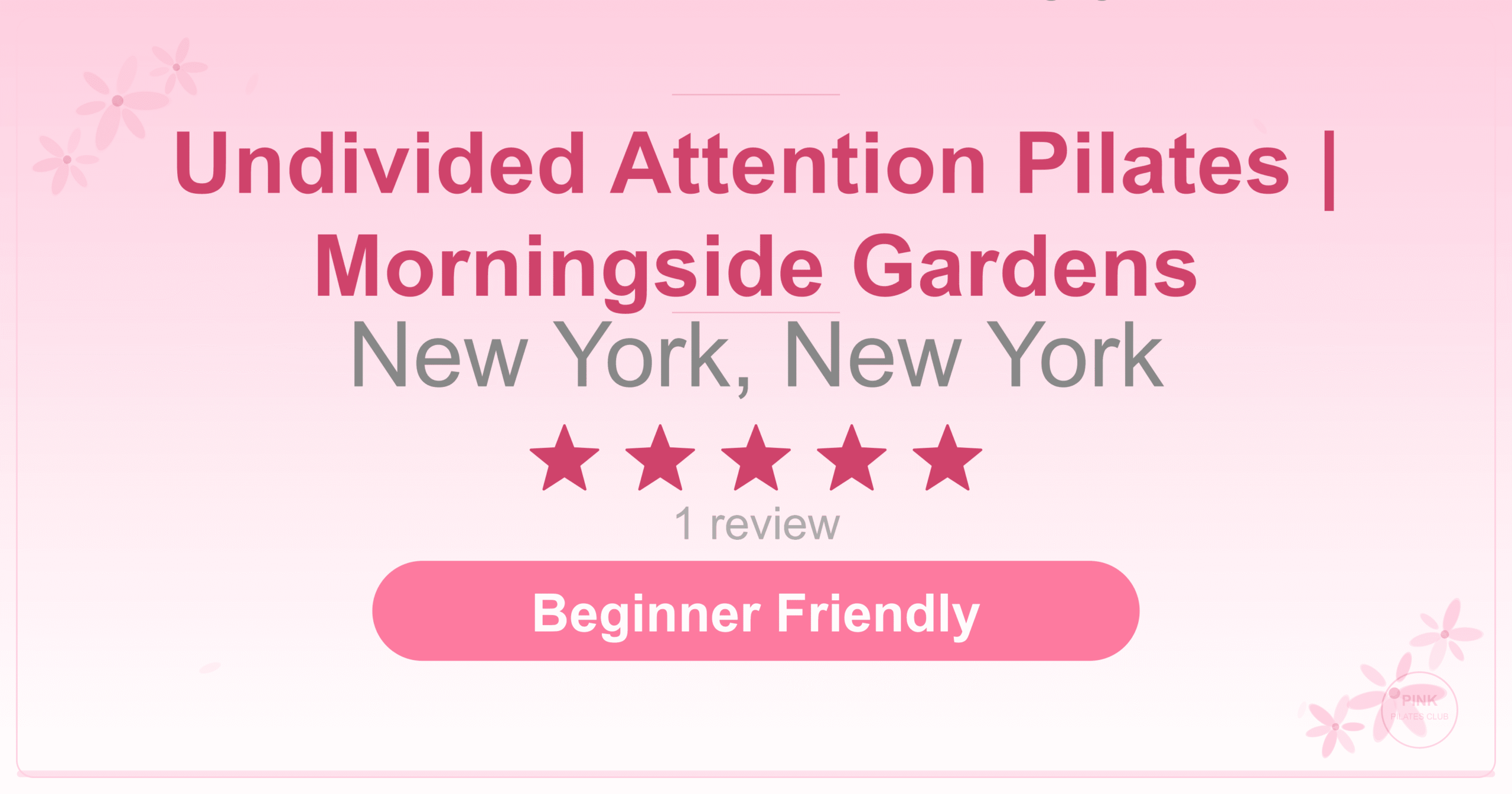 Undivided Attention Pilates | Morningside Gardens Pilates Studio