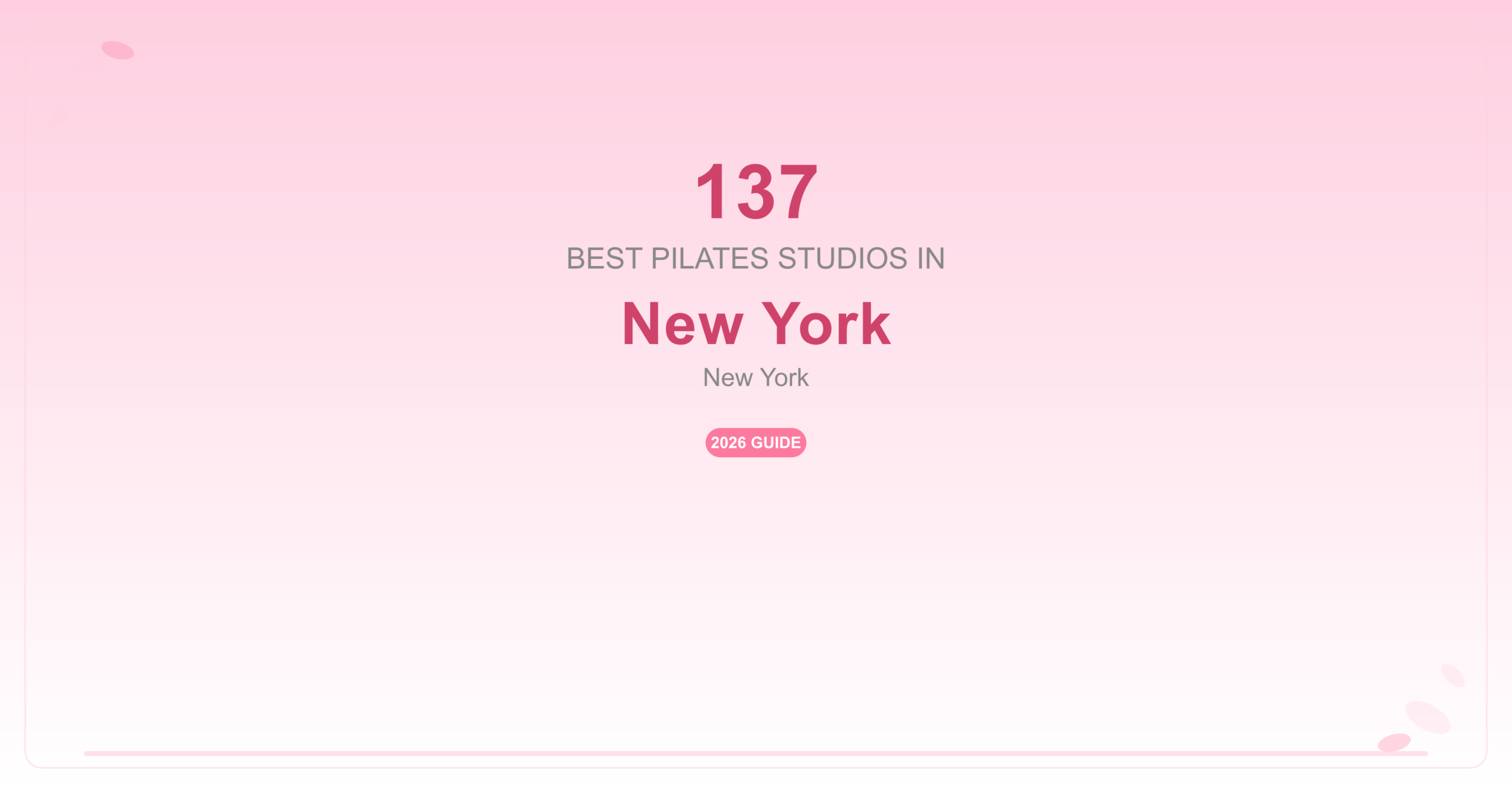 137 Best Pilates Studios in New York, New York (2026 Guide)