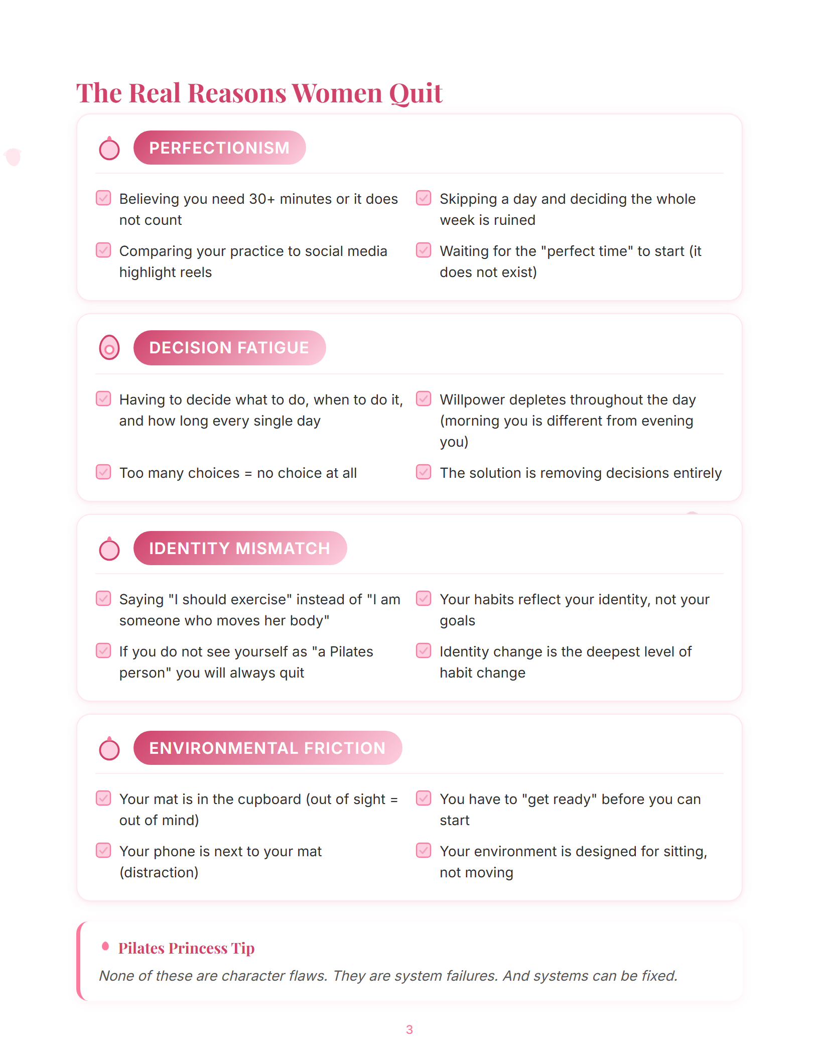 Sample magazine spread from The Pilates Consistency Cheat Code (page 3)