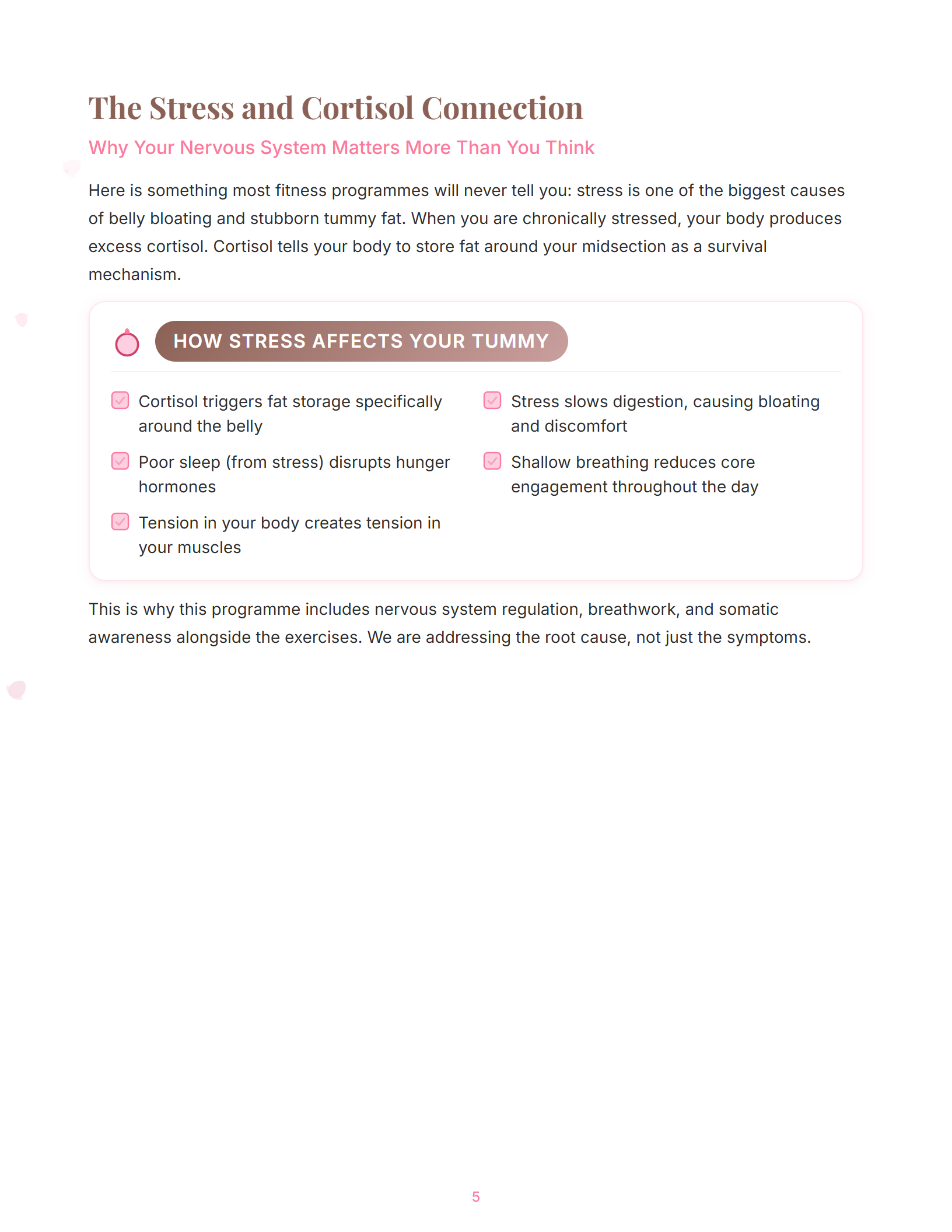 Deep Core Science explainer with TVA anatomy from 28-Day Flat Tummy Reset