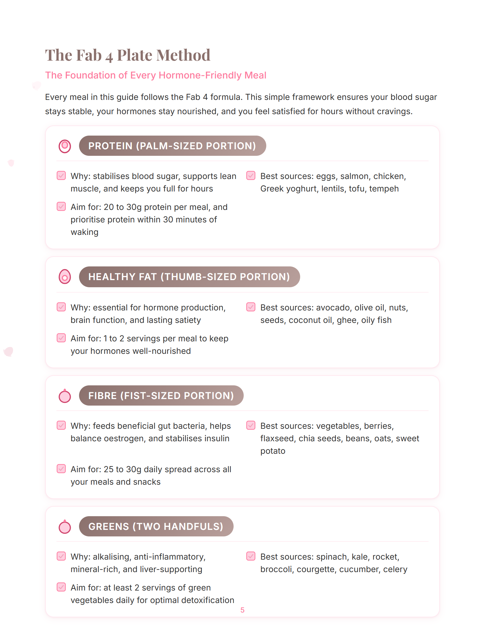 Hormones 101 explainer spread from the Pilates Hormone Meal Guide
