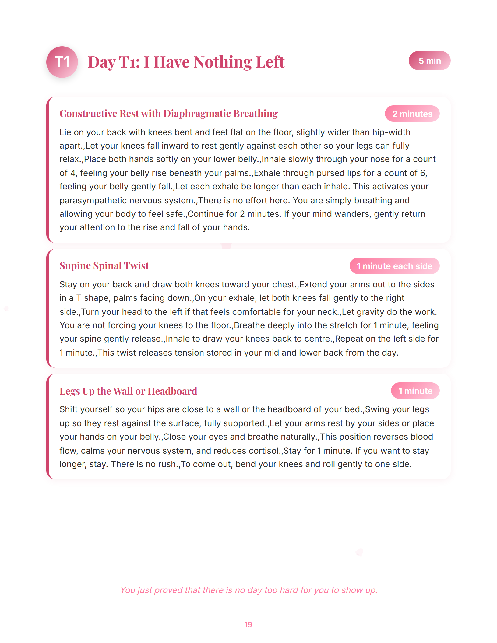 Sample magazine spread from The Pilates Consistency Cheat Code (page 19)