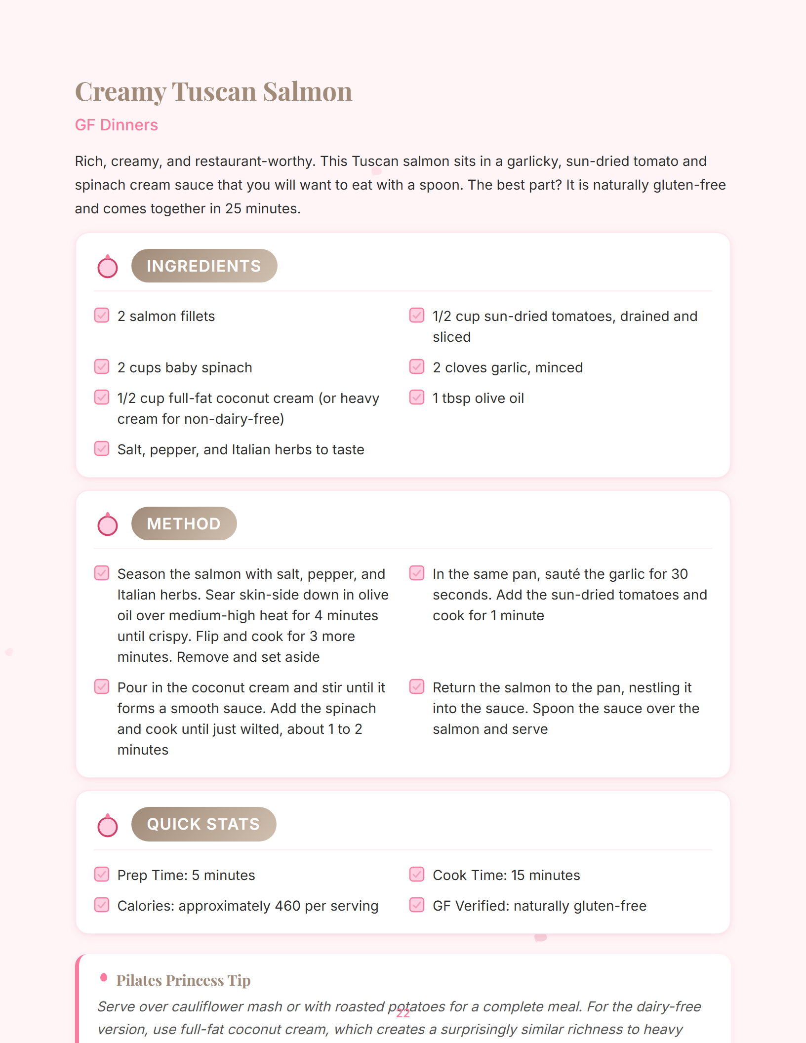 Sample magazine spread from Gluten-Free and Gorgeous (page 22)
