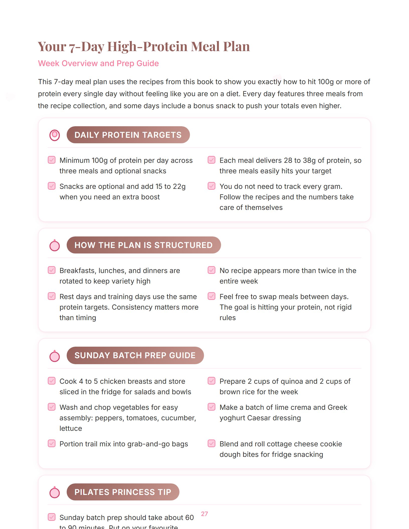 Sample magazine spread from Pretty and Protein-Packed (page 27)