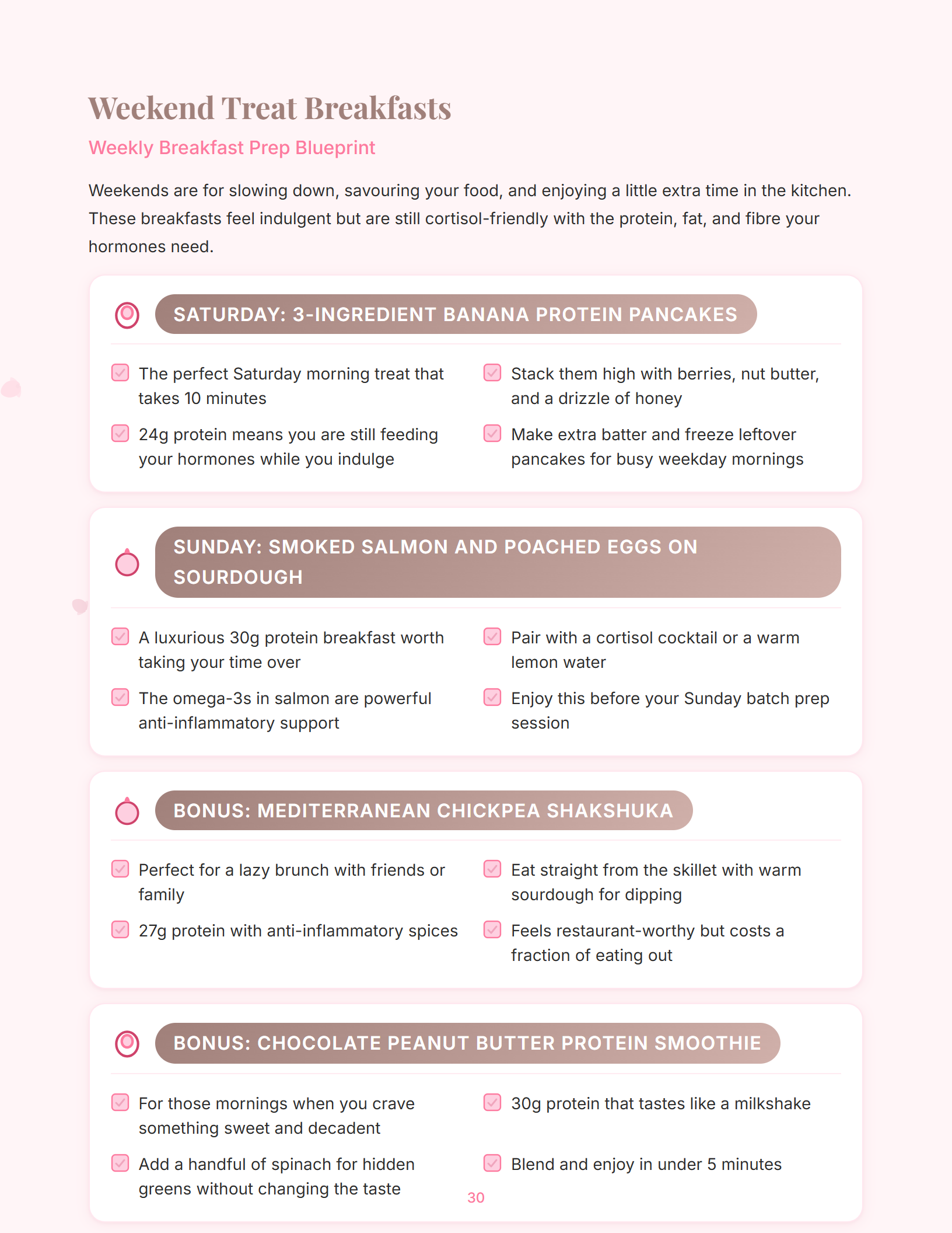 Mix and match breakfast builder from The Cortisol-Friendly Breakfast Book